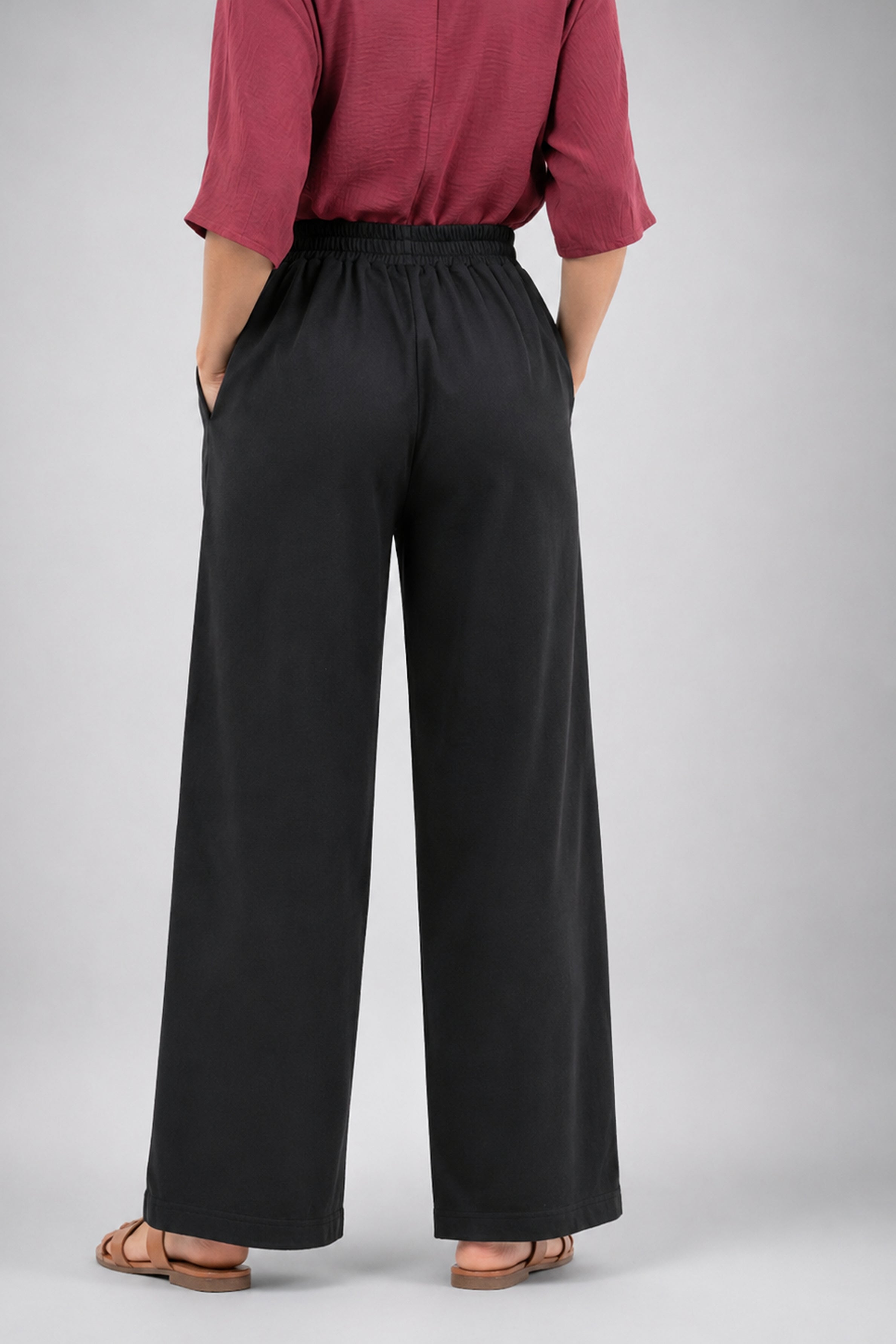 HADA Casual Relaxed Fit Pant - Black