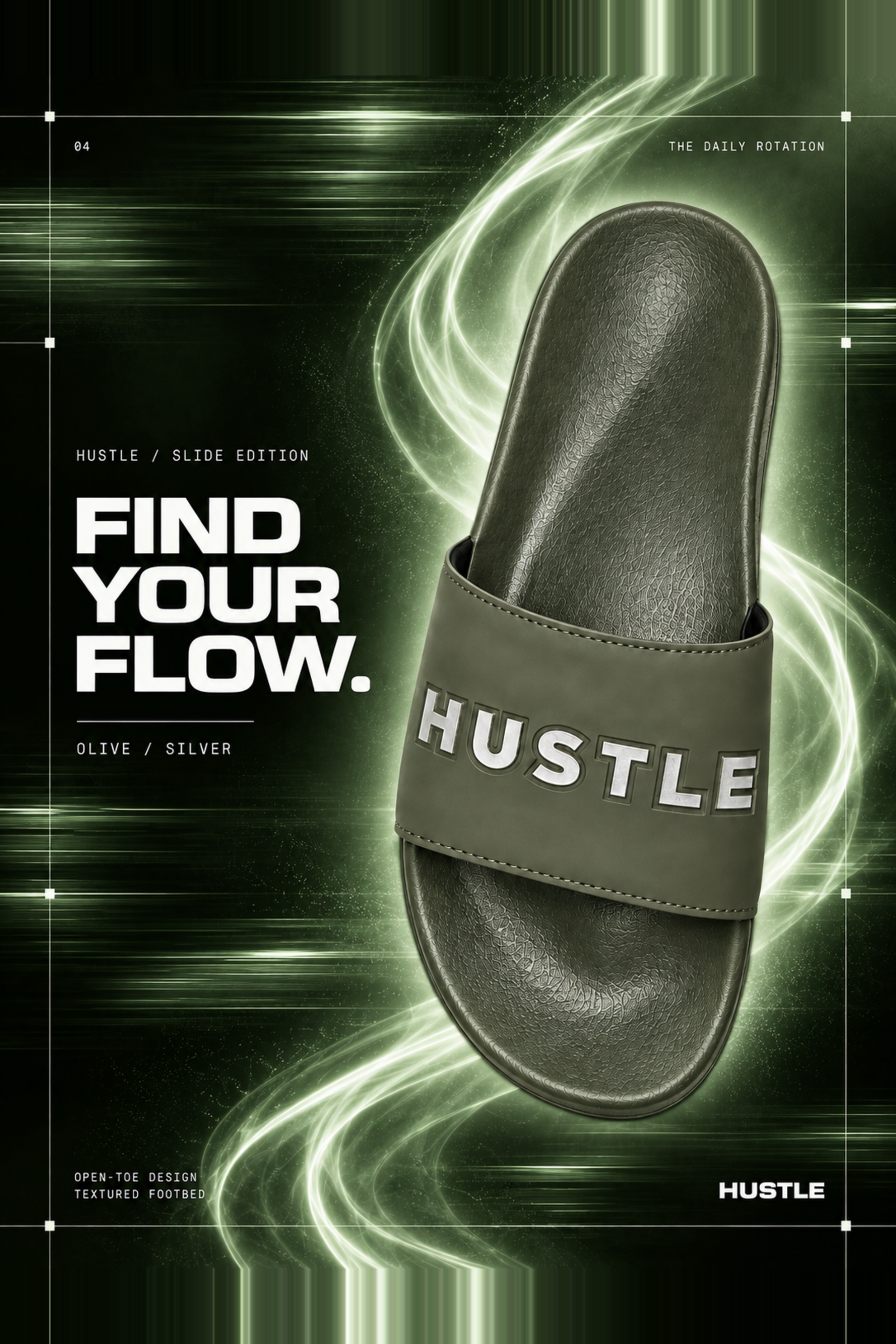 HUSTLE Men's Slide Sandal - Green
