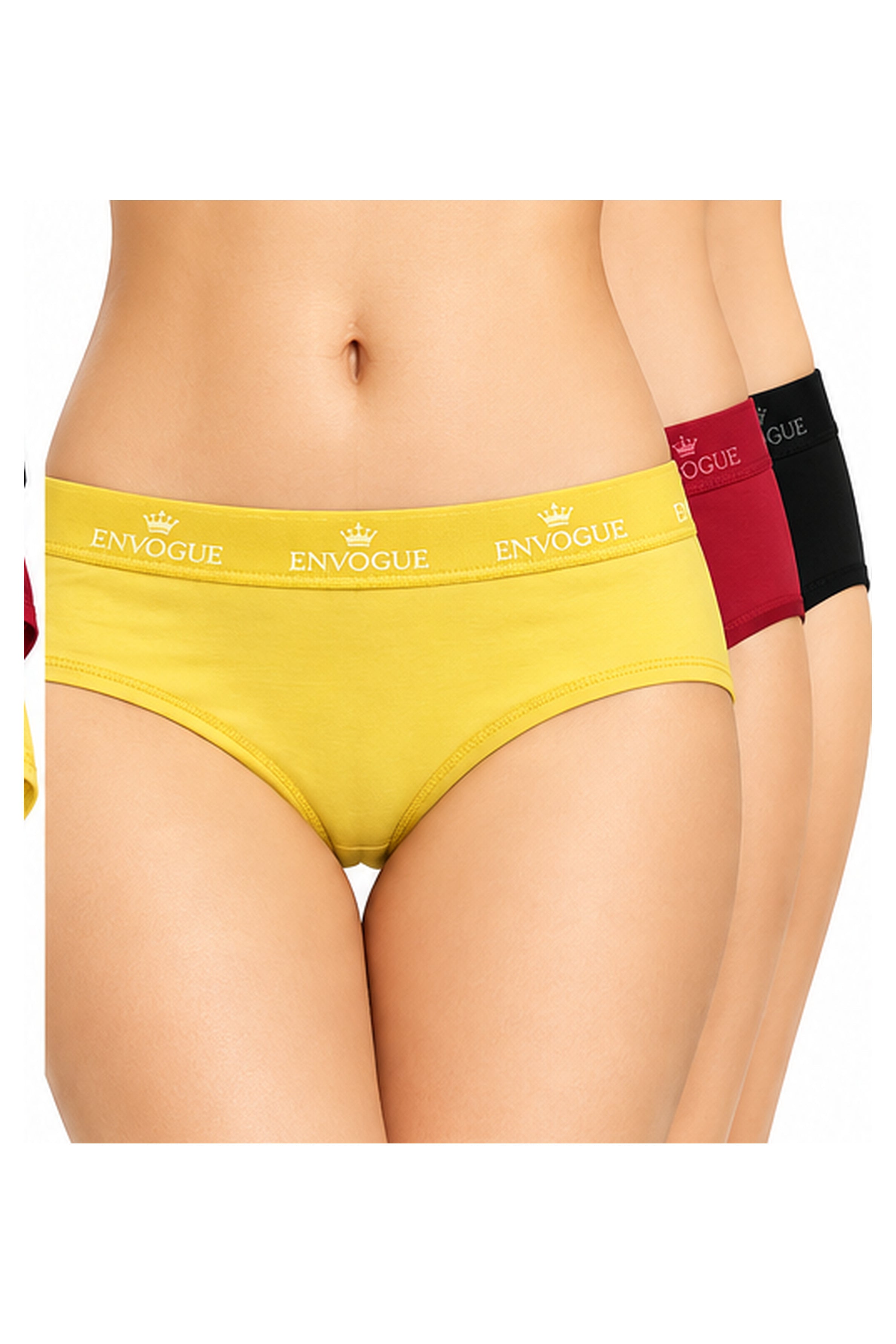 ENVOGUE Women's Hipster 3pcs Panty Pack - Assorted