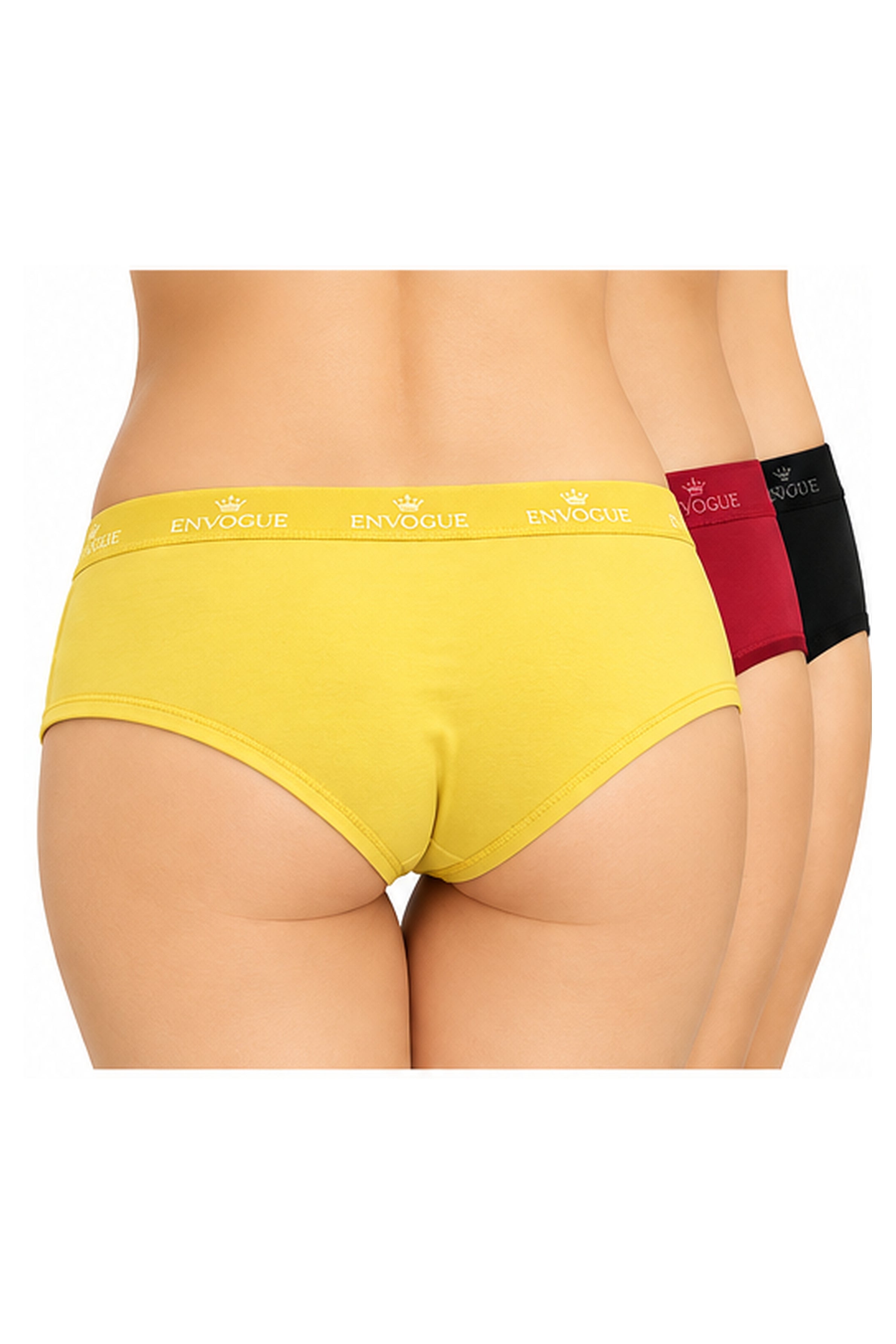 ENVOGUE Women's Hipster 3pcs Panty Pack - Assorted