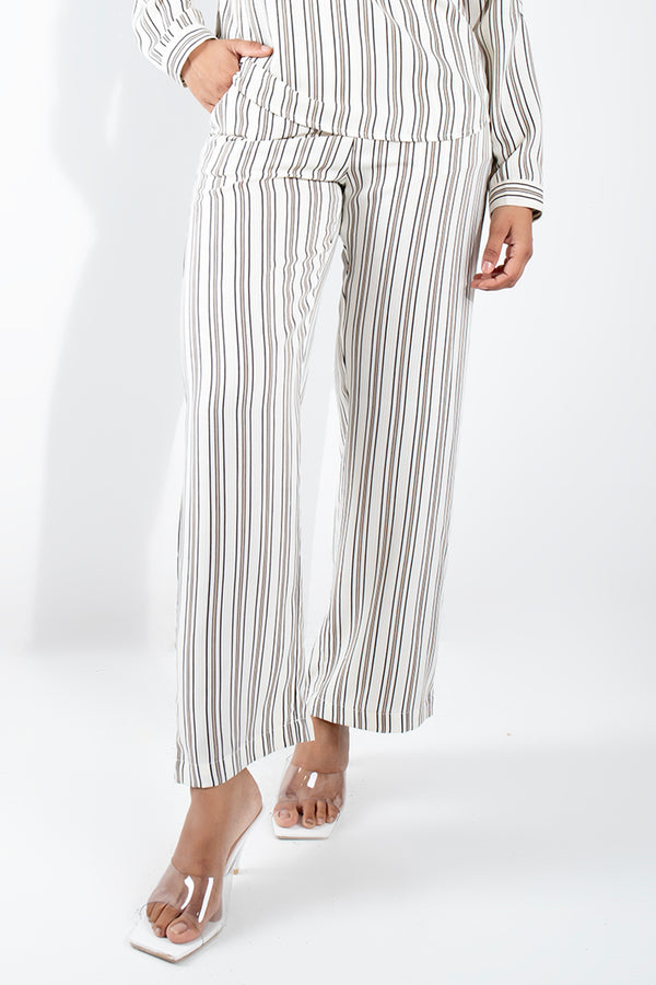Envogue Women's Casual Long Stripe Pant