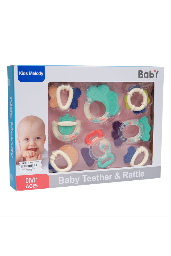Baby Teether and Rattle 8 in 1 Set