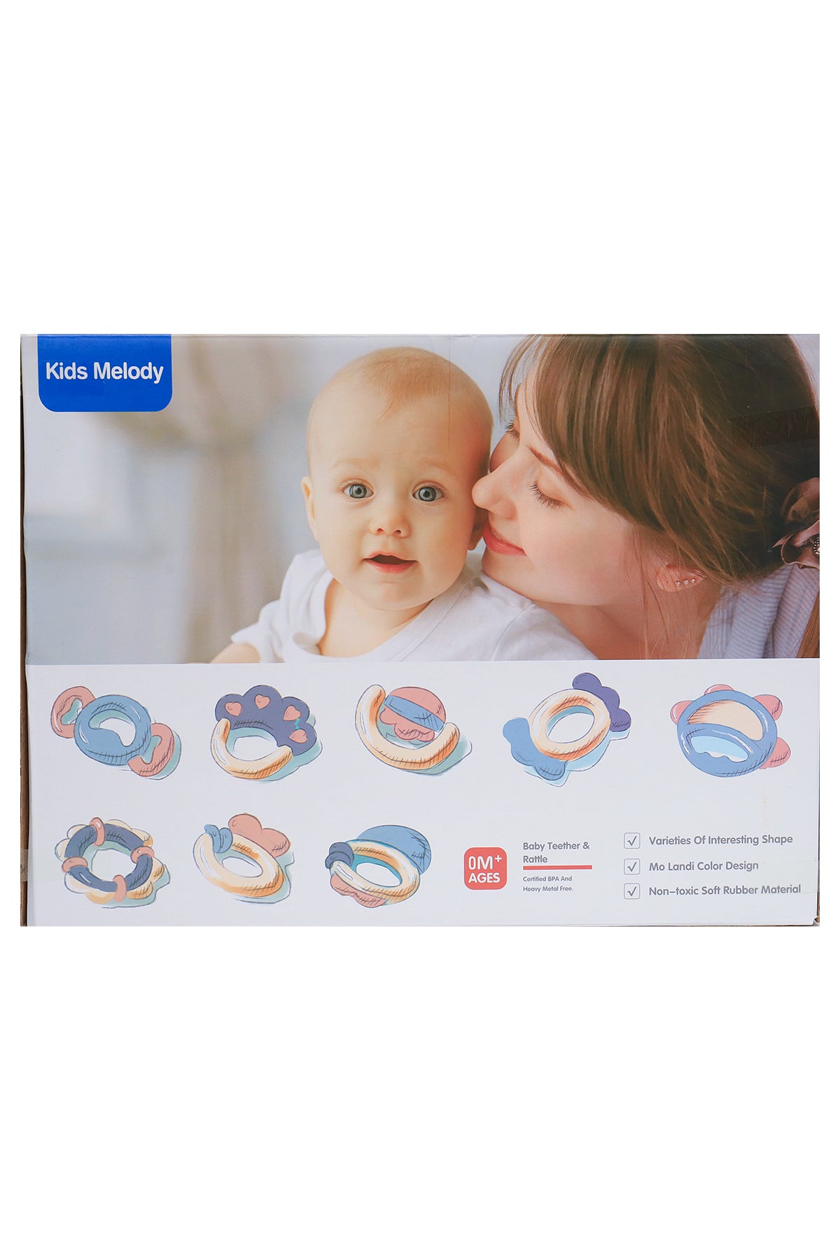 Baby Teether and Rattle 8 in 1 Set