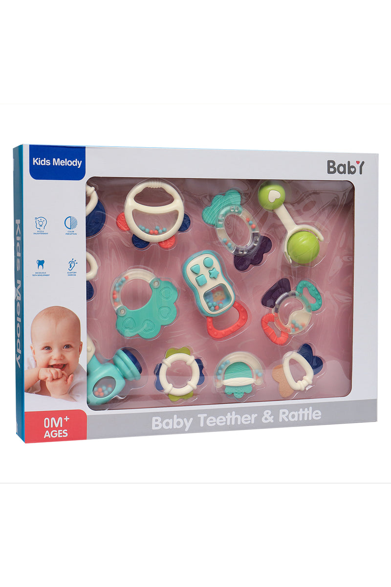 Baby Teether and Rattle 12 in 1 Set