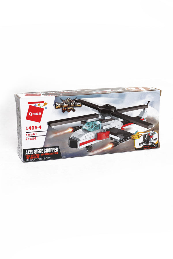 Qman Armored Fighter Helicopter Assemble Set