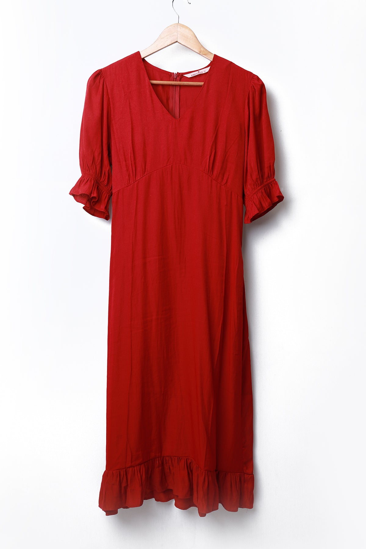 Envogue Women's Midi Plain Casual Dress