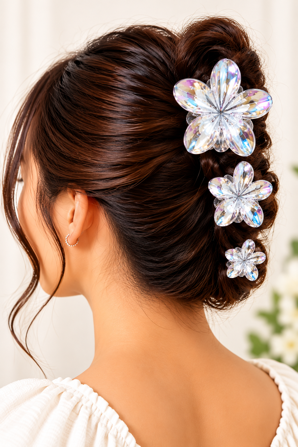MOON Stone Women's Hair Slide - 3pcs
