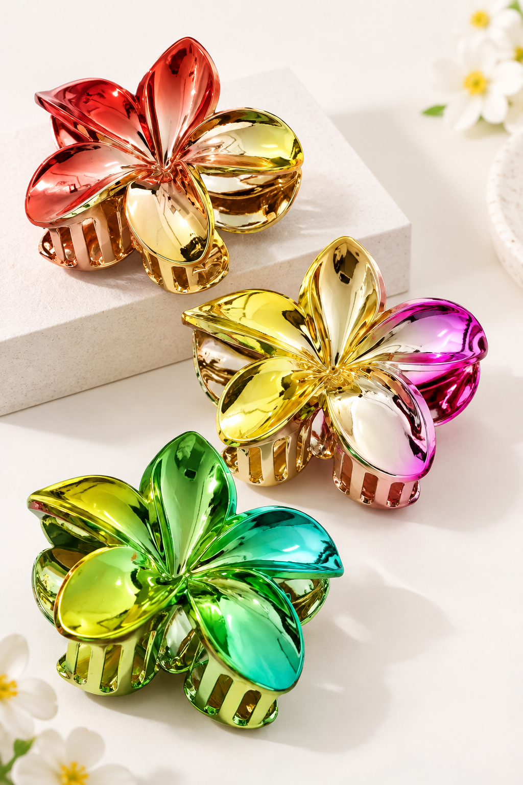 MOON Stone Women's Hair Slide 1pcs - Gold Assoted