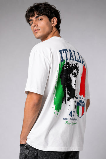 HUSTLE FIFA Unisex Relax Fit T-Shirt - Italia