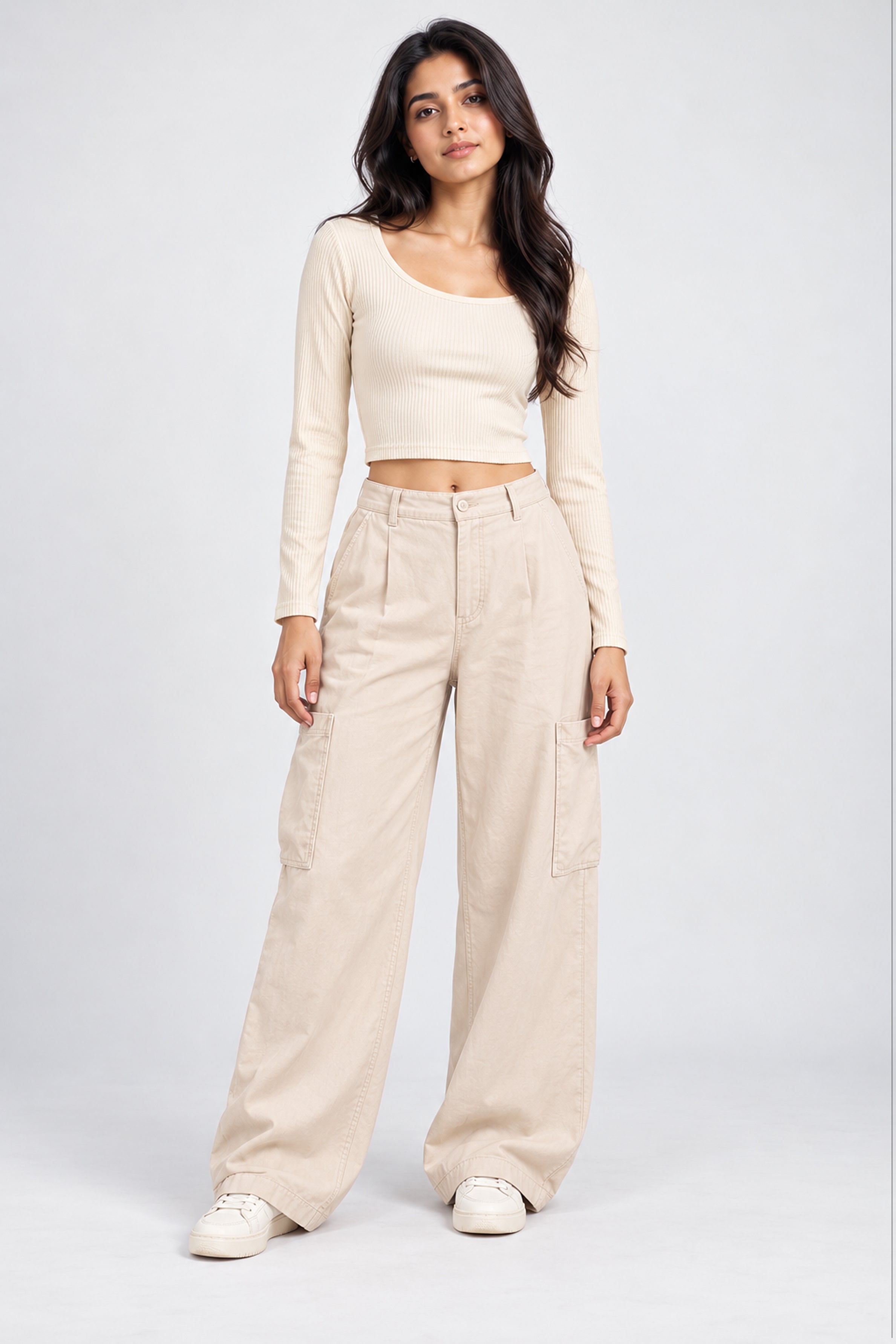 MODANO PETALS IN BLOOM Casual Top - Cream