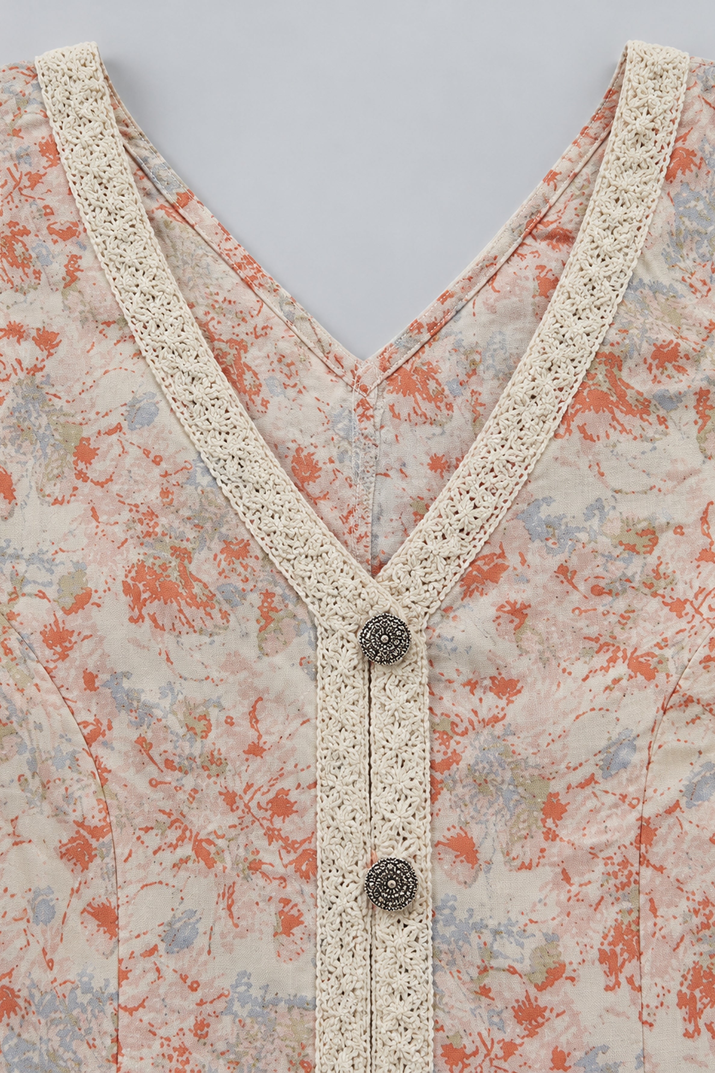 MODANO PETALS IN BLOOM Casual Top - Orange