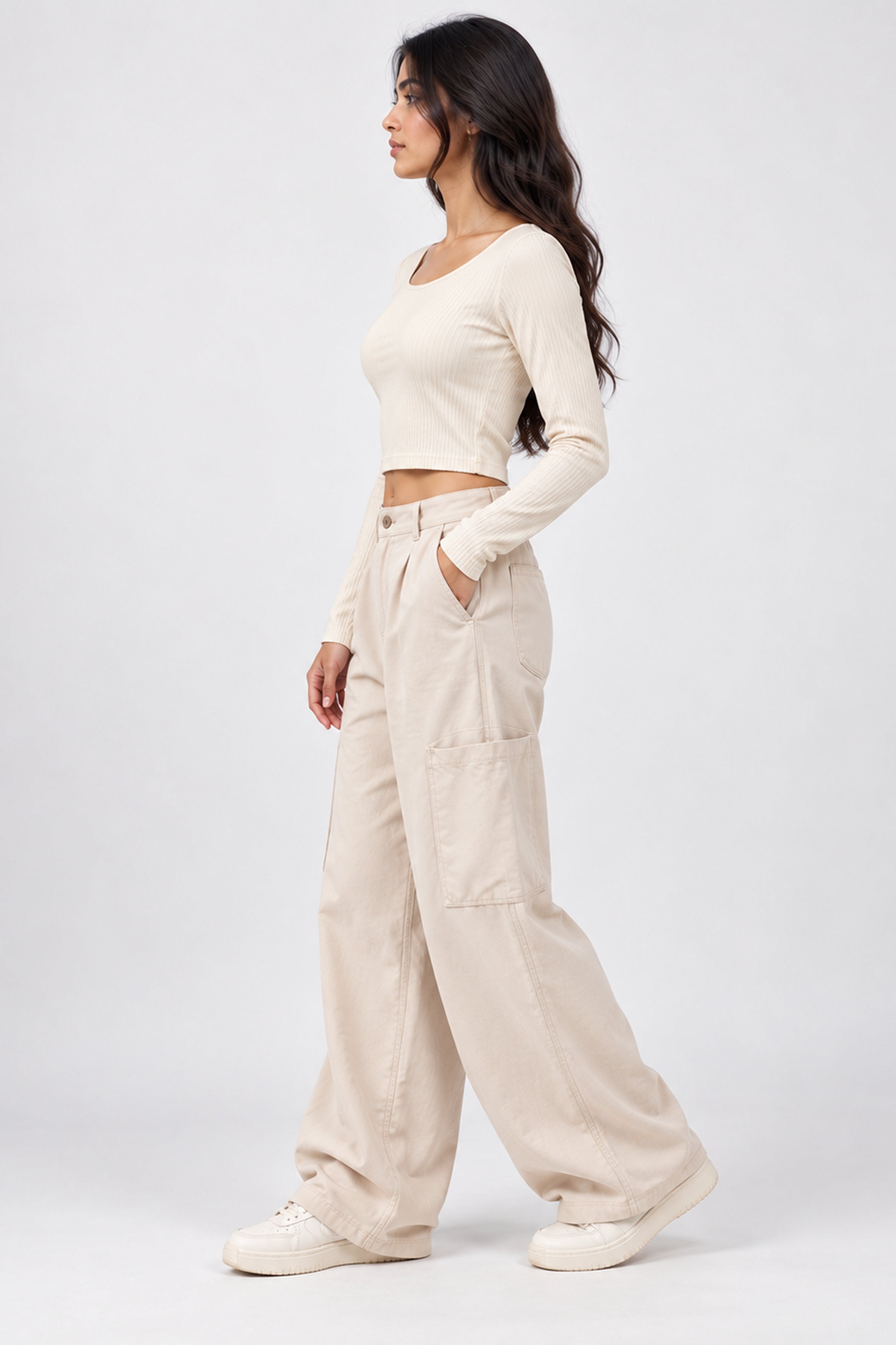 MODANO PETALS IN BLOOM Casual Top - Cream
