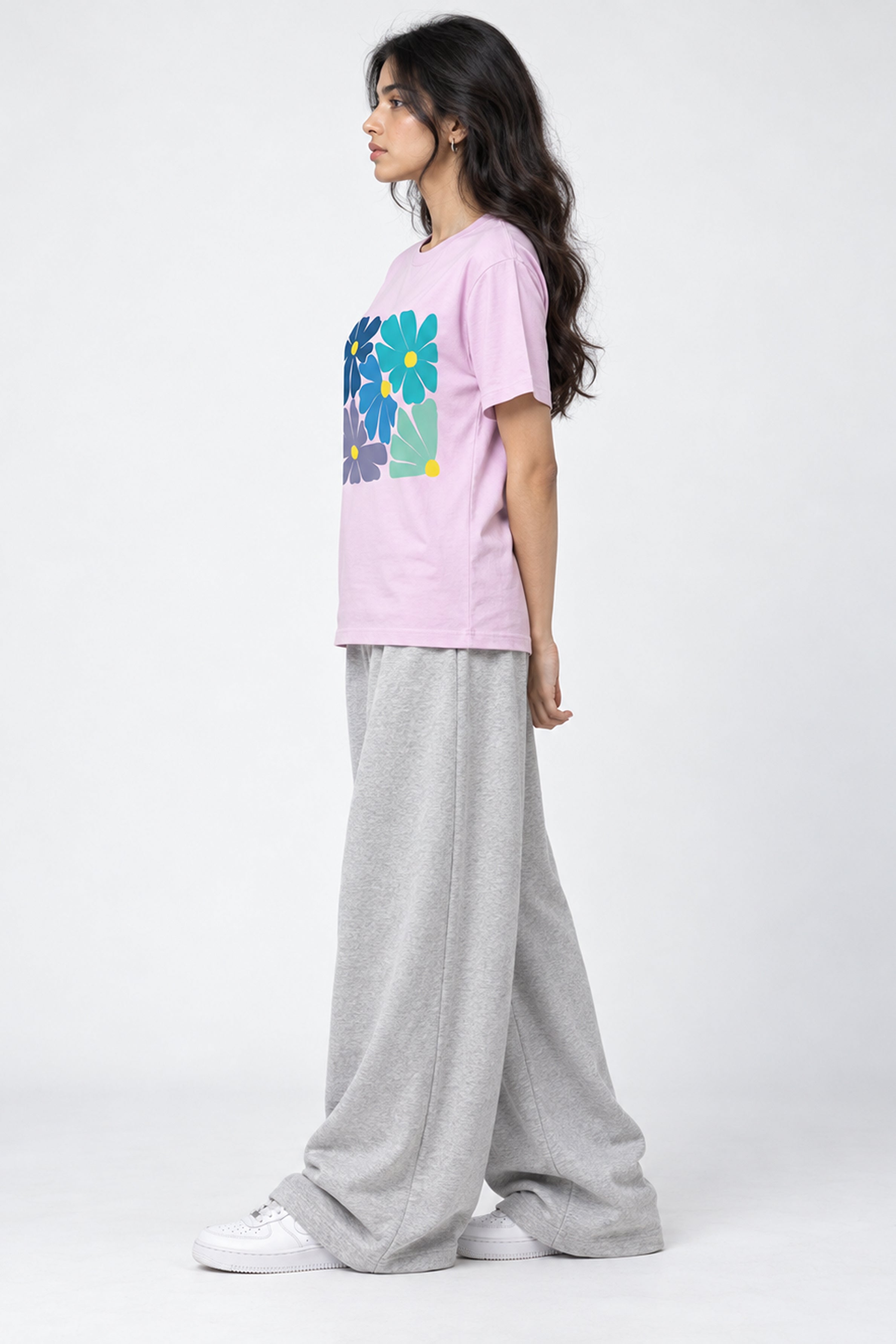 LOLI Women's Crew Neck Regular Tees - Light Purple