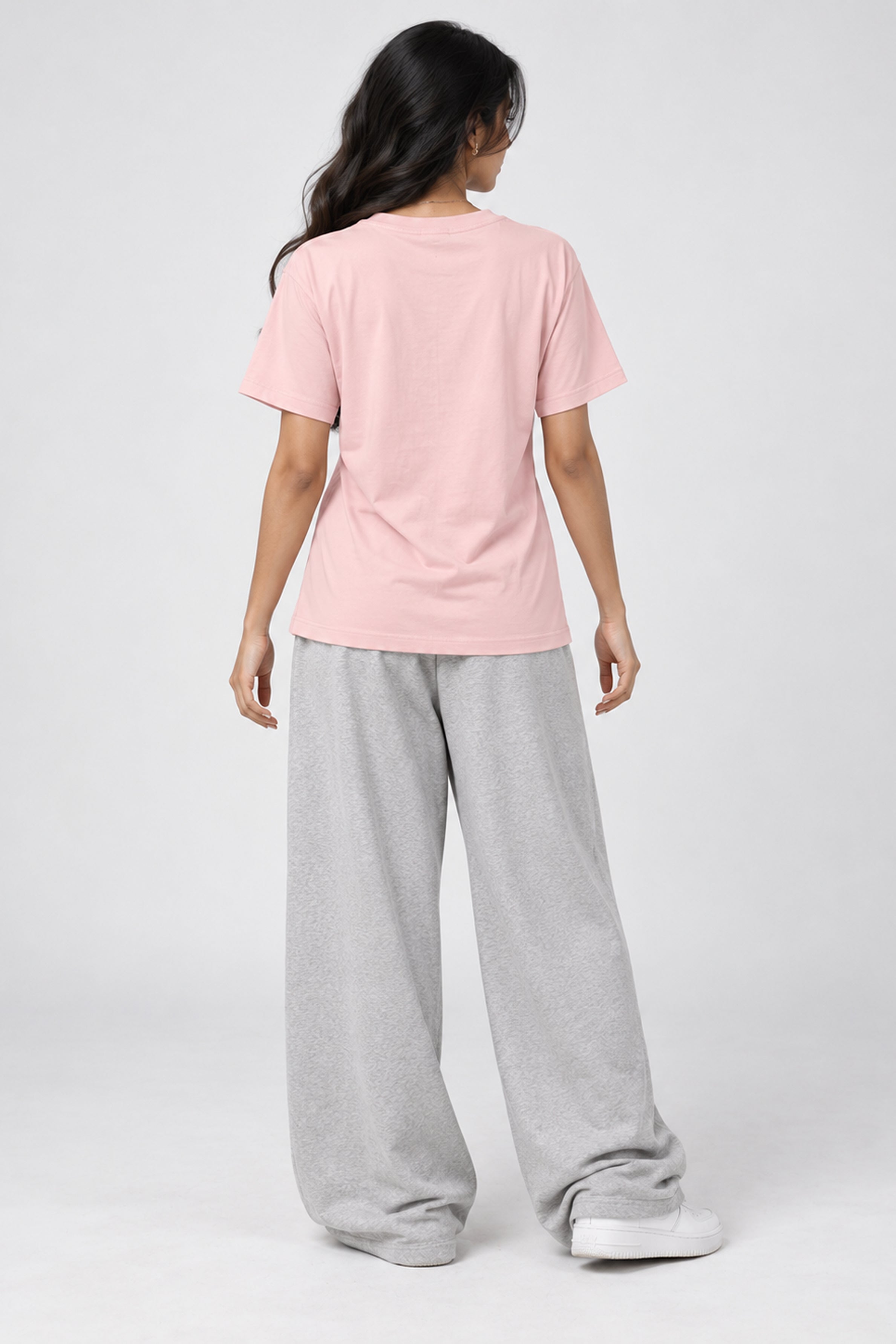 LOLI Women's Crew Neck Regular Tees - Pink