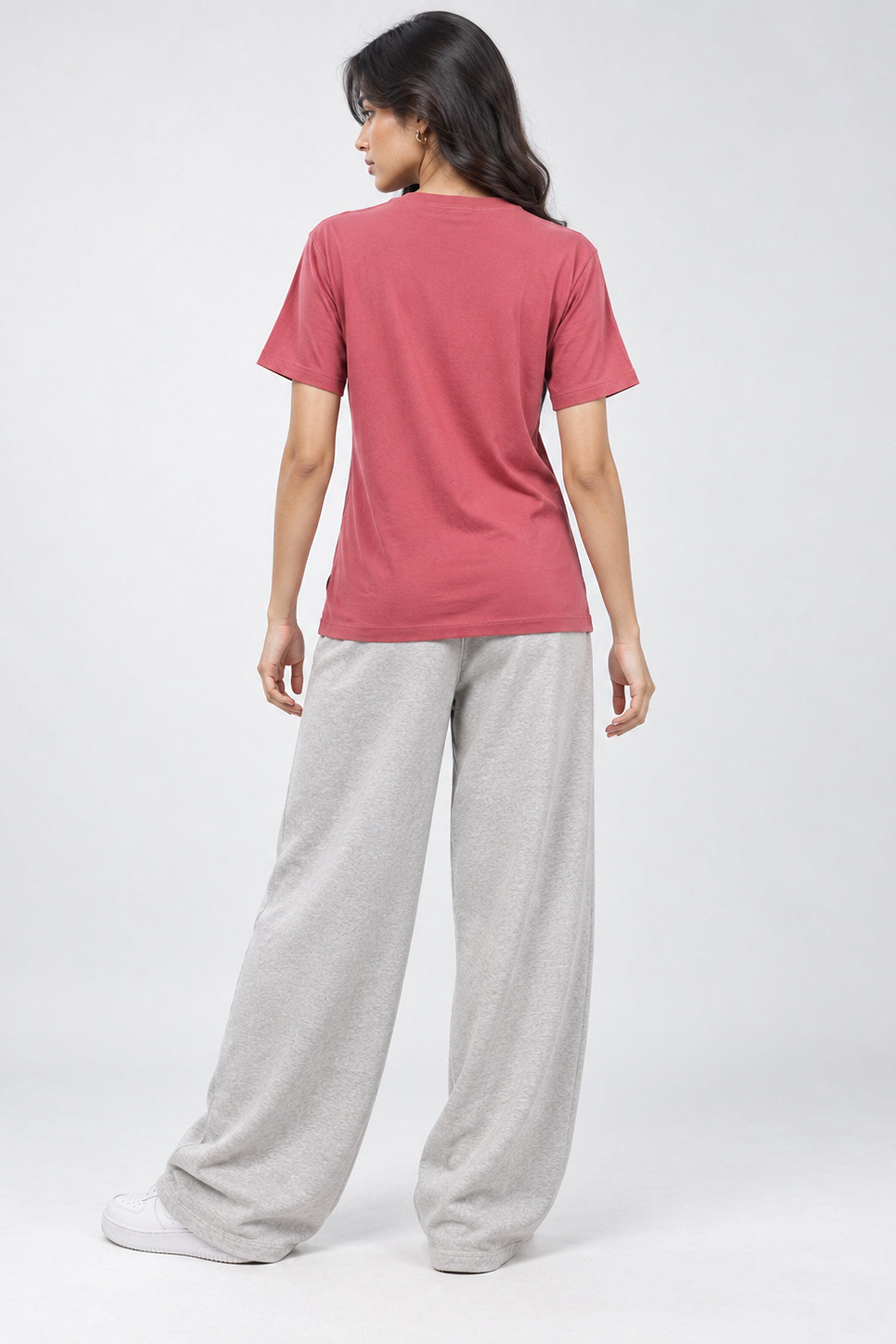 LOLI Women's Crew Neck Regular Tees - Brick
