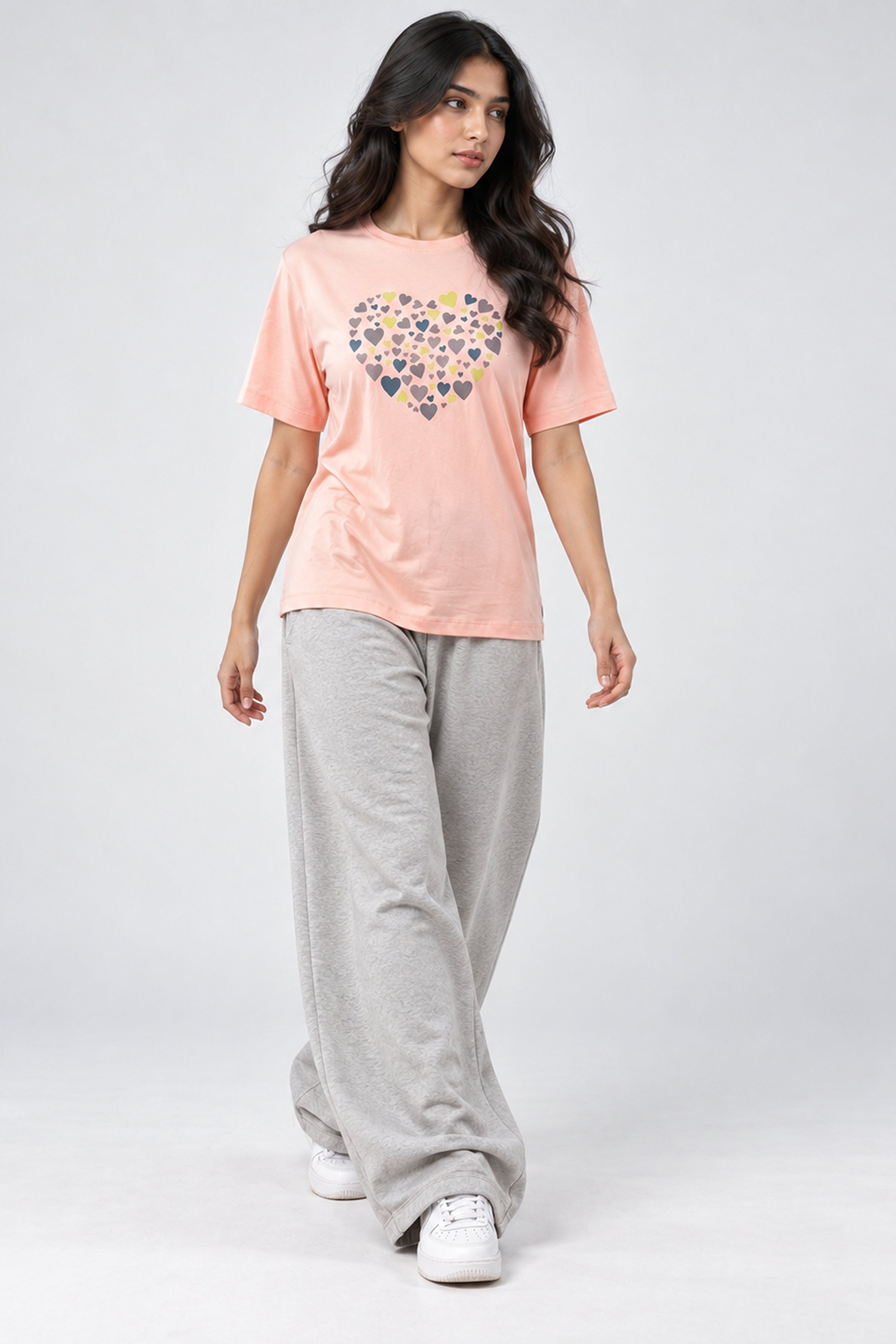 LOLI Women's Crew Neck Regular Tees - Orang
