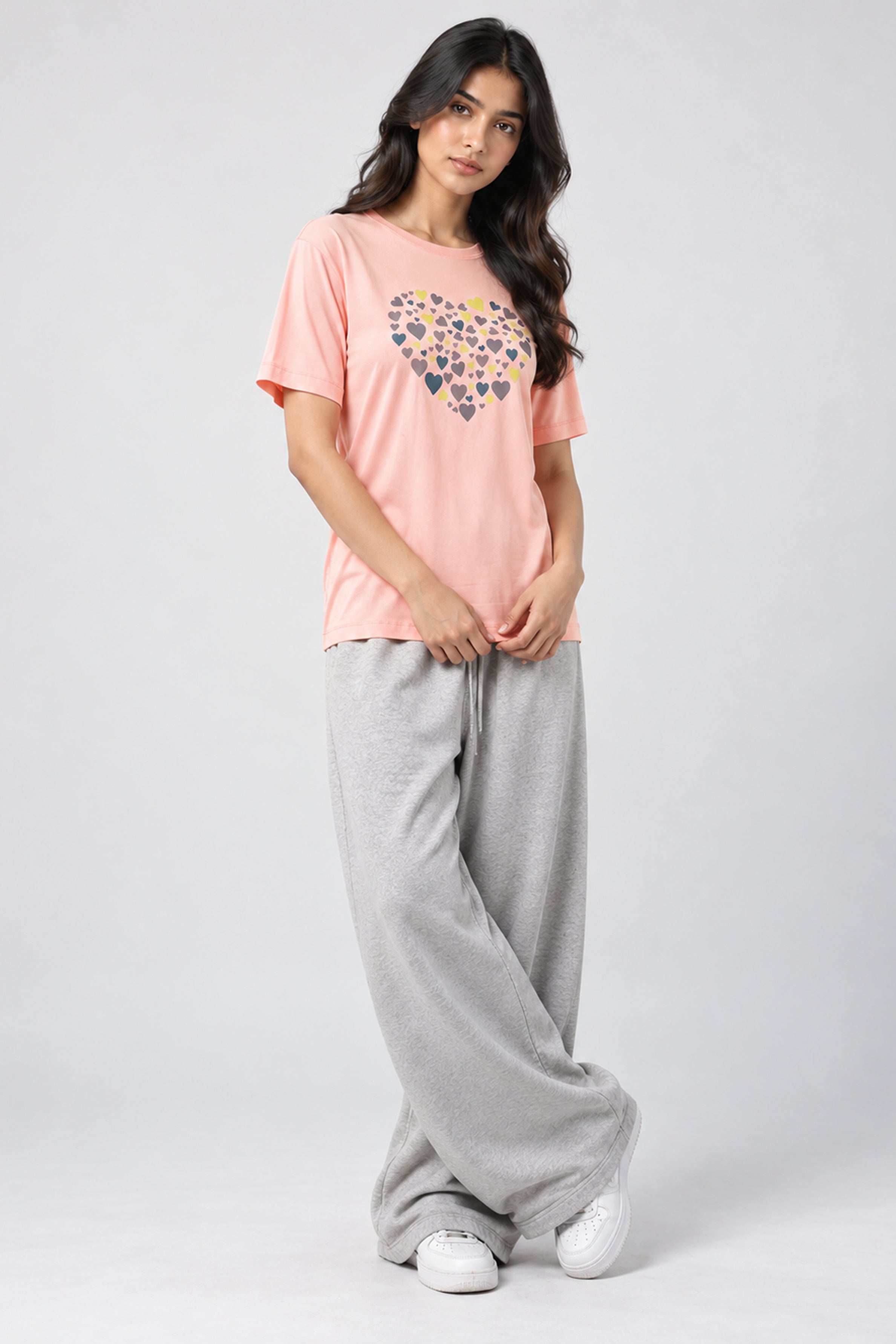 LOLI Women's Crew Neck Regular Tees - Orang