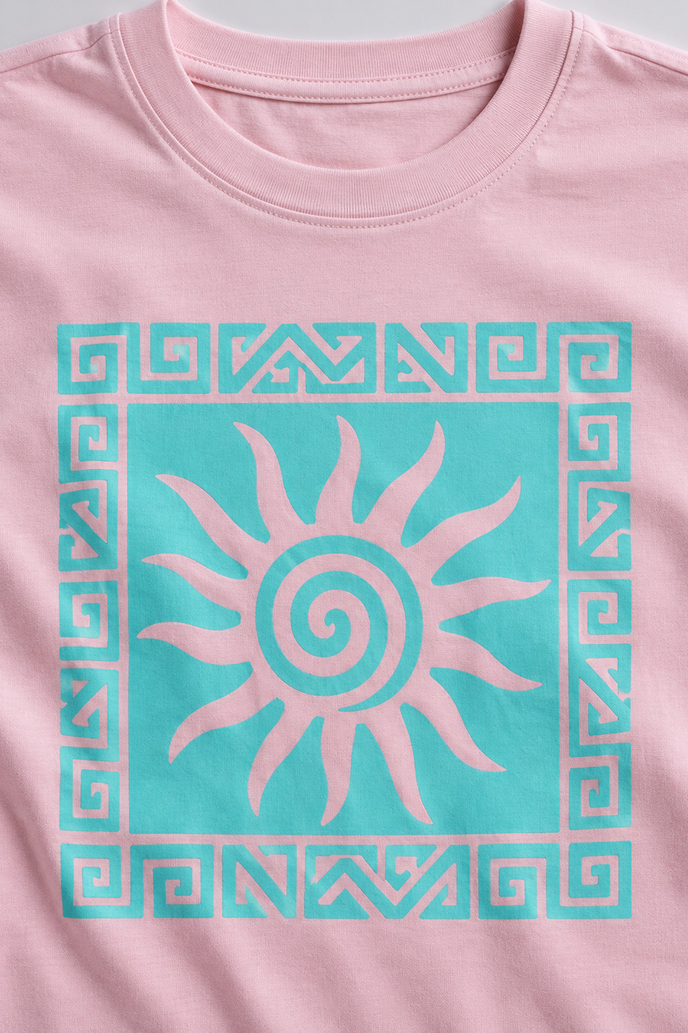 LOLI Women's Crew Neck Regular Tees - Light Pink