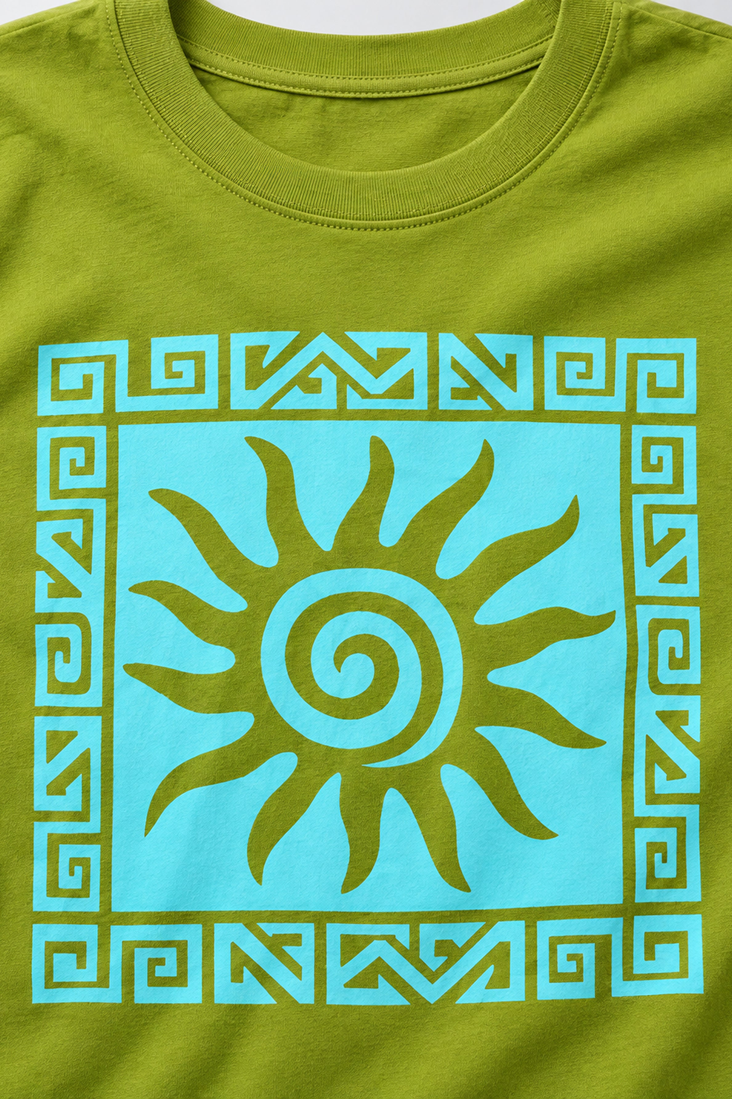 LOLI Women's Crew Neck Regular Tees - Light Green