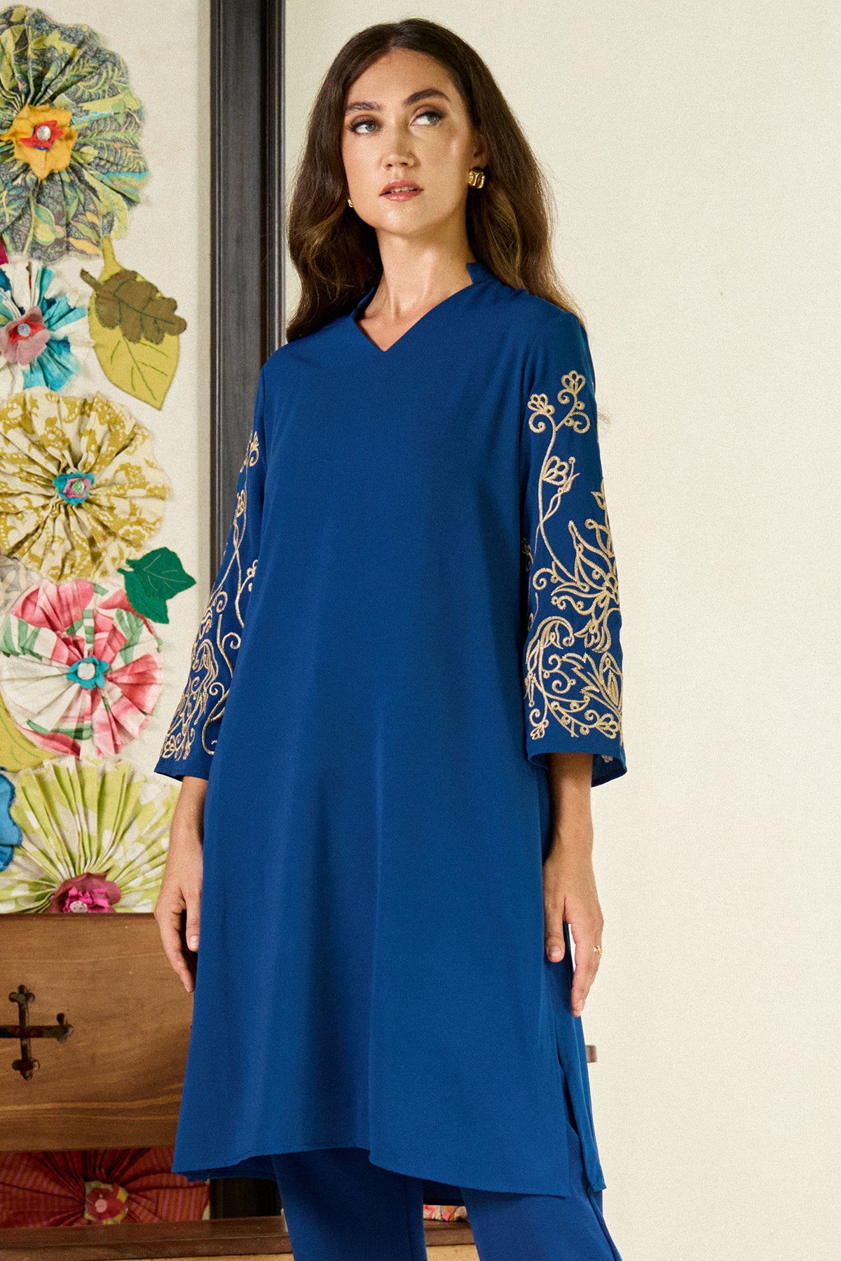 Hada Exclusive Women's Long Sleeve Party Kurta