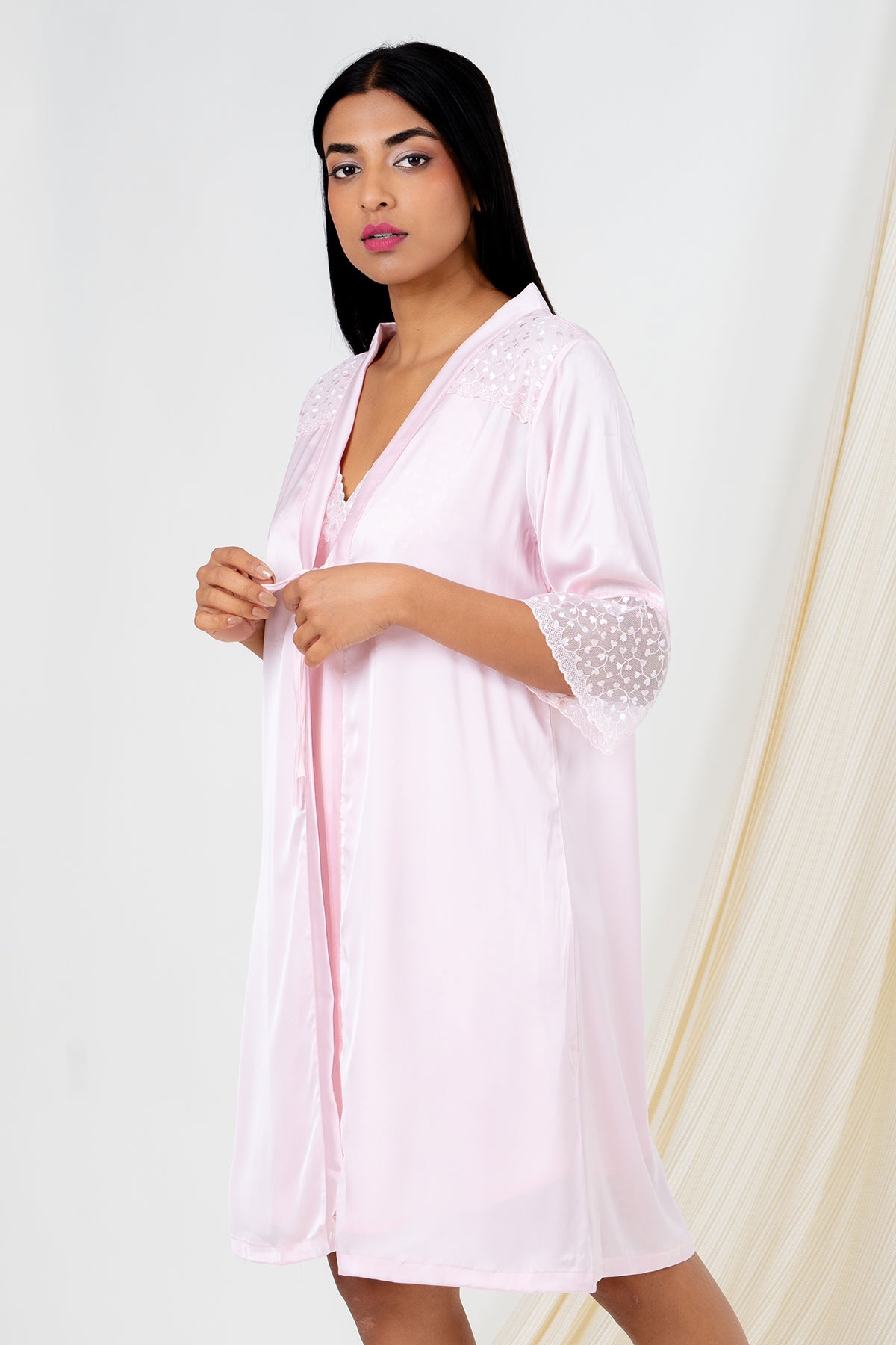 Envogue Women's Elbow Length Night Housecoat