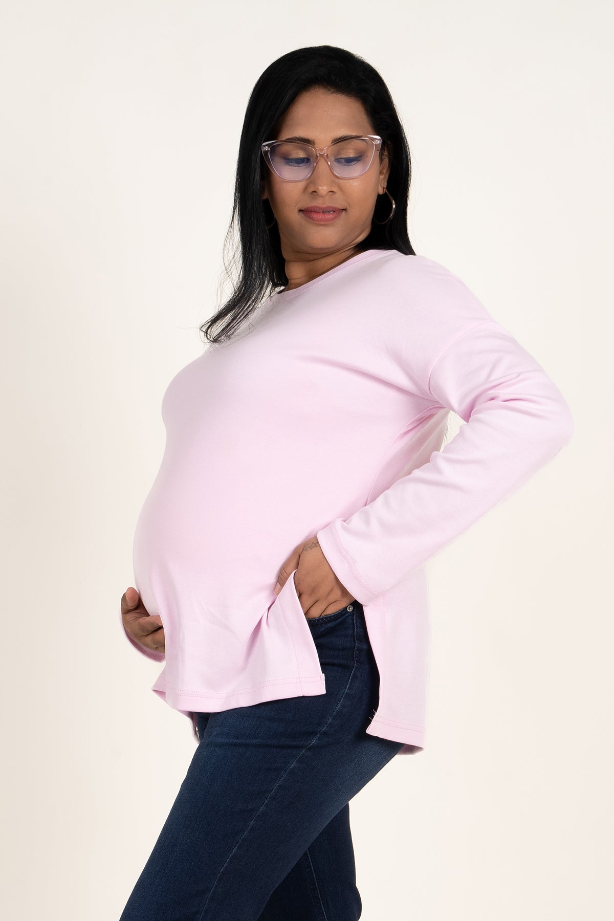 Envogue Women's Long Sleeve Maternity T-Shirt