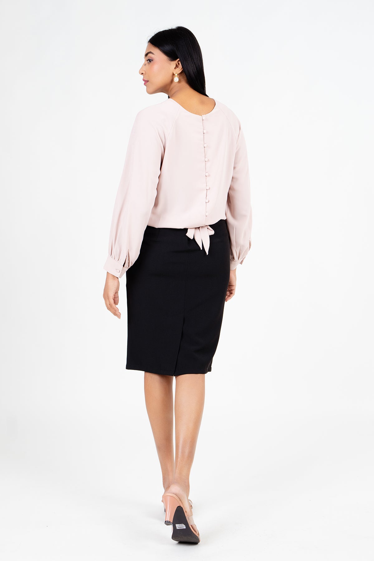 Envogue Women's Plain Chic Office Skirt