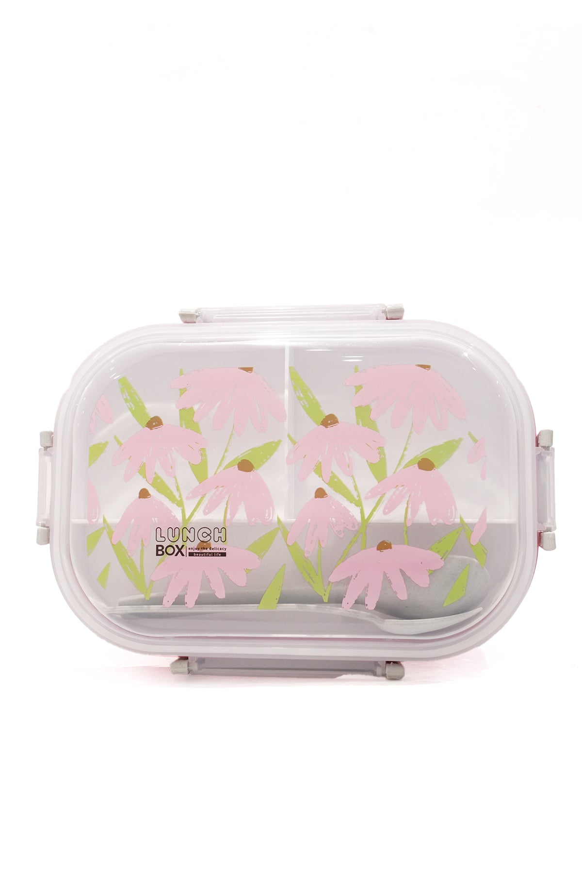 Lunch Box With Spoon & Fork