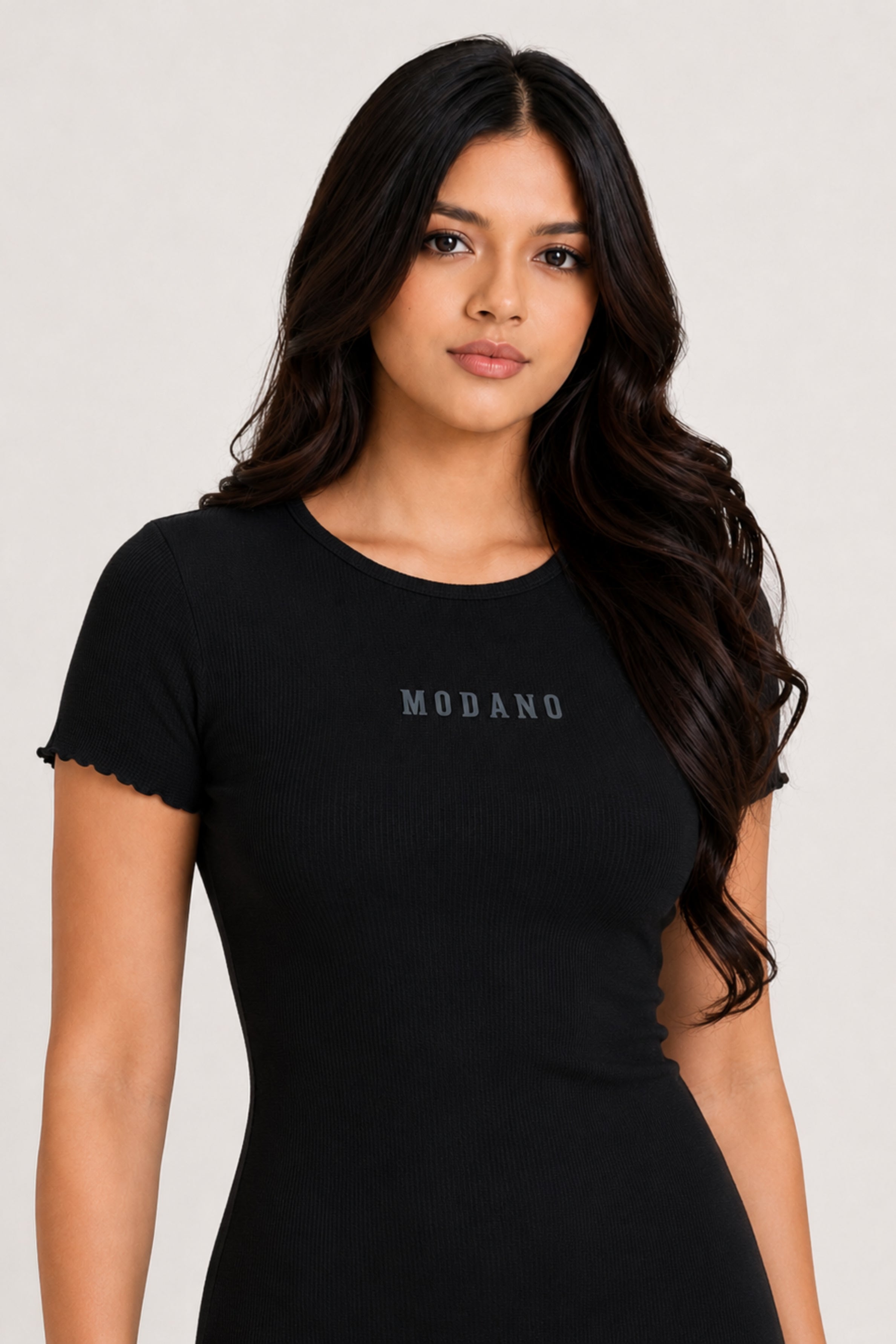 MODANO Women's Short Sleeve Casual Dress - Black
