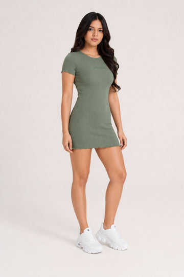 MODANO Women's Short Sleeve Casual Dress - Green
