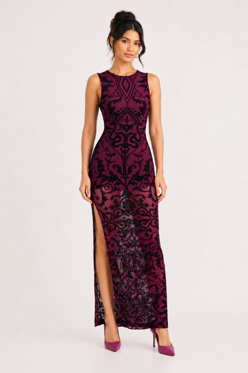 MODANO Party Sleeve less Dress - Maroon