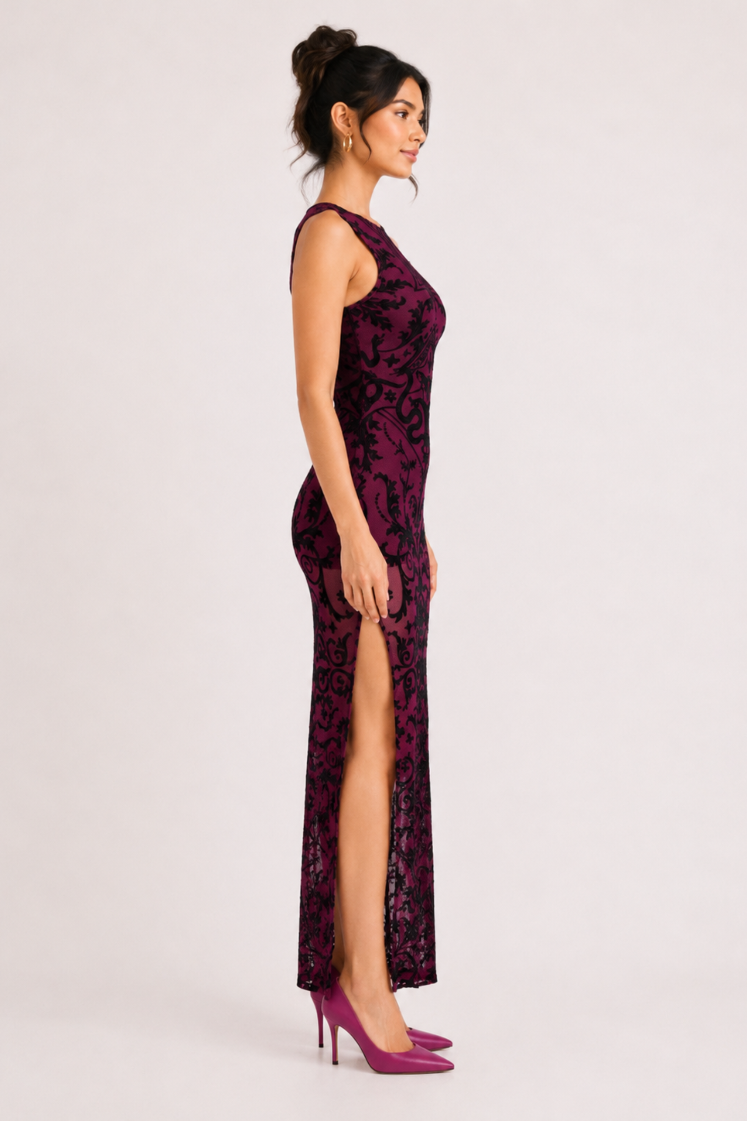 MODANO Party Sleeve less Dress - Maroon