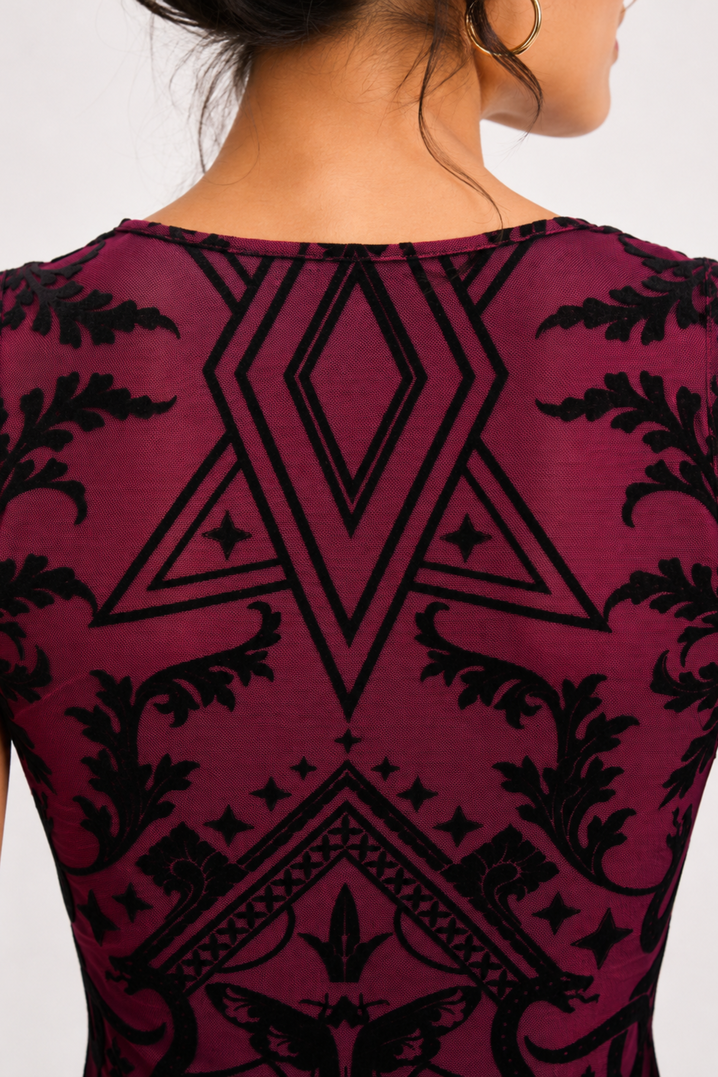 MODANO Party Sleeve less Dress - Maroon