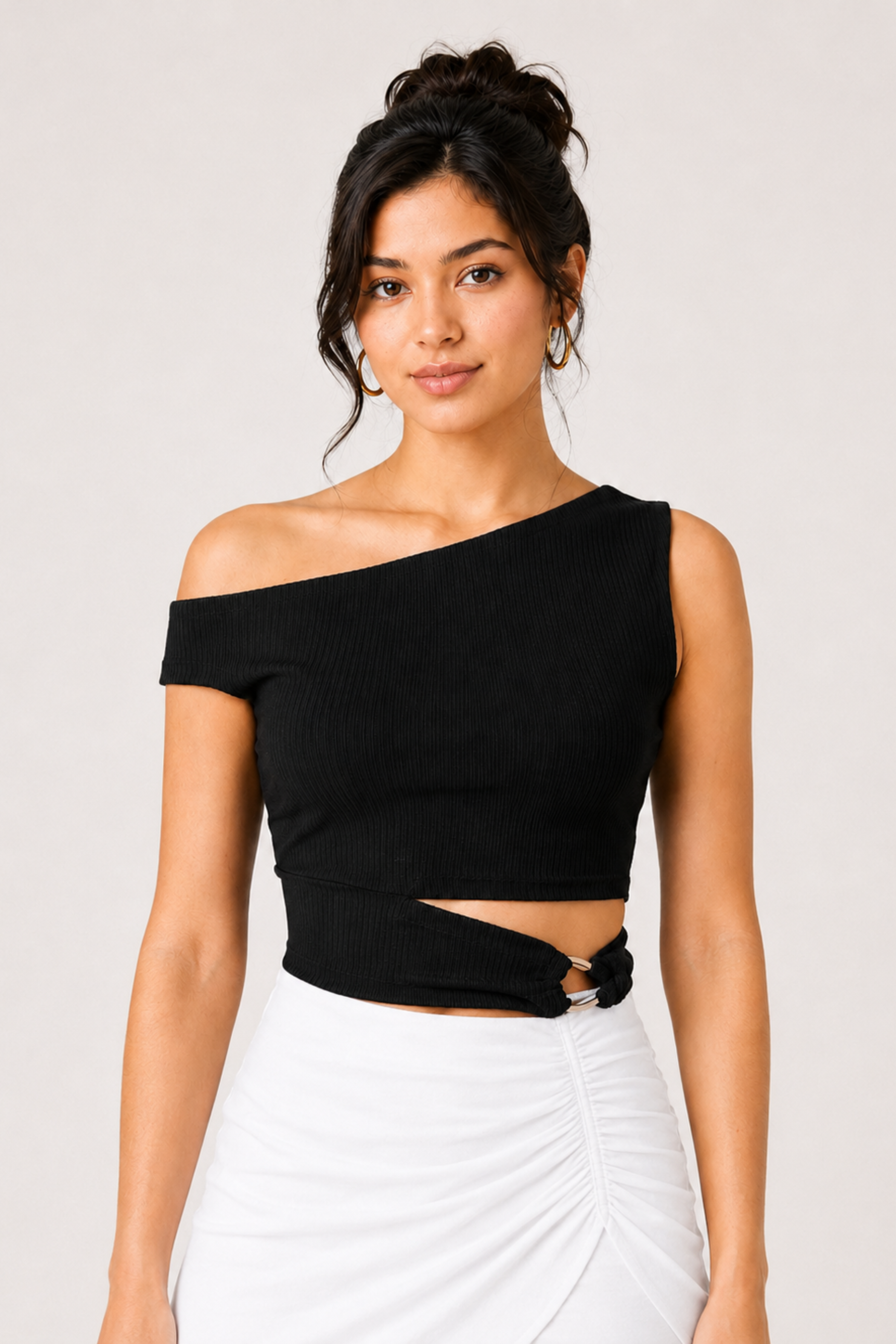 MODANO Casual Crop Top - Black