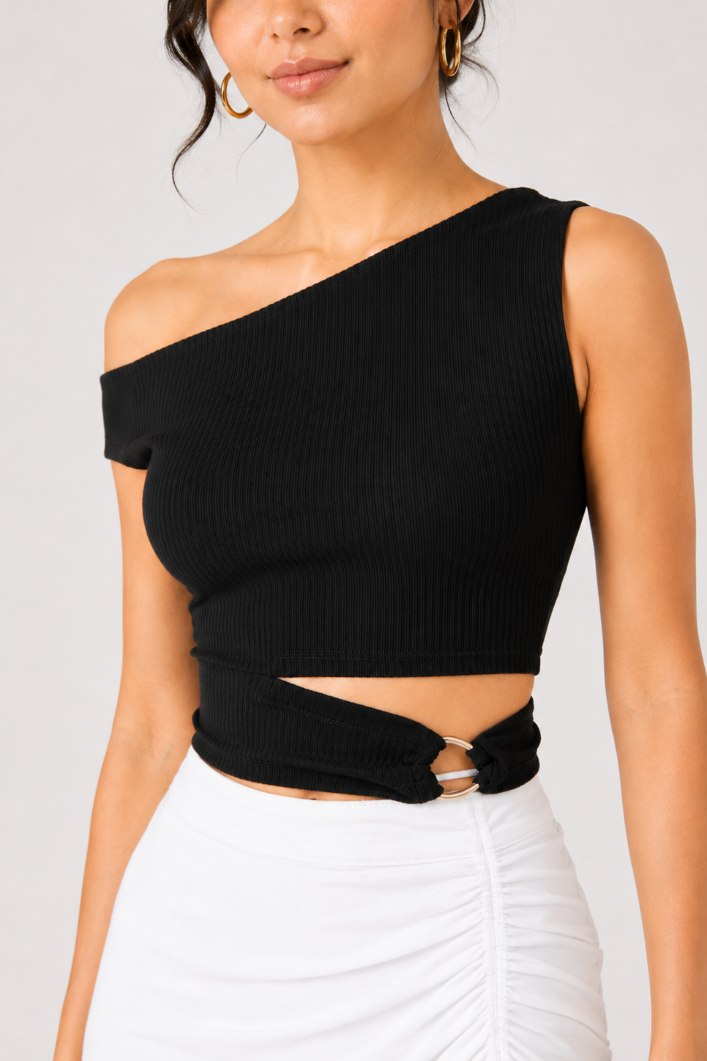 MODANO Casual Crop Top - Black