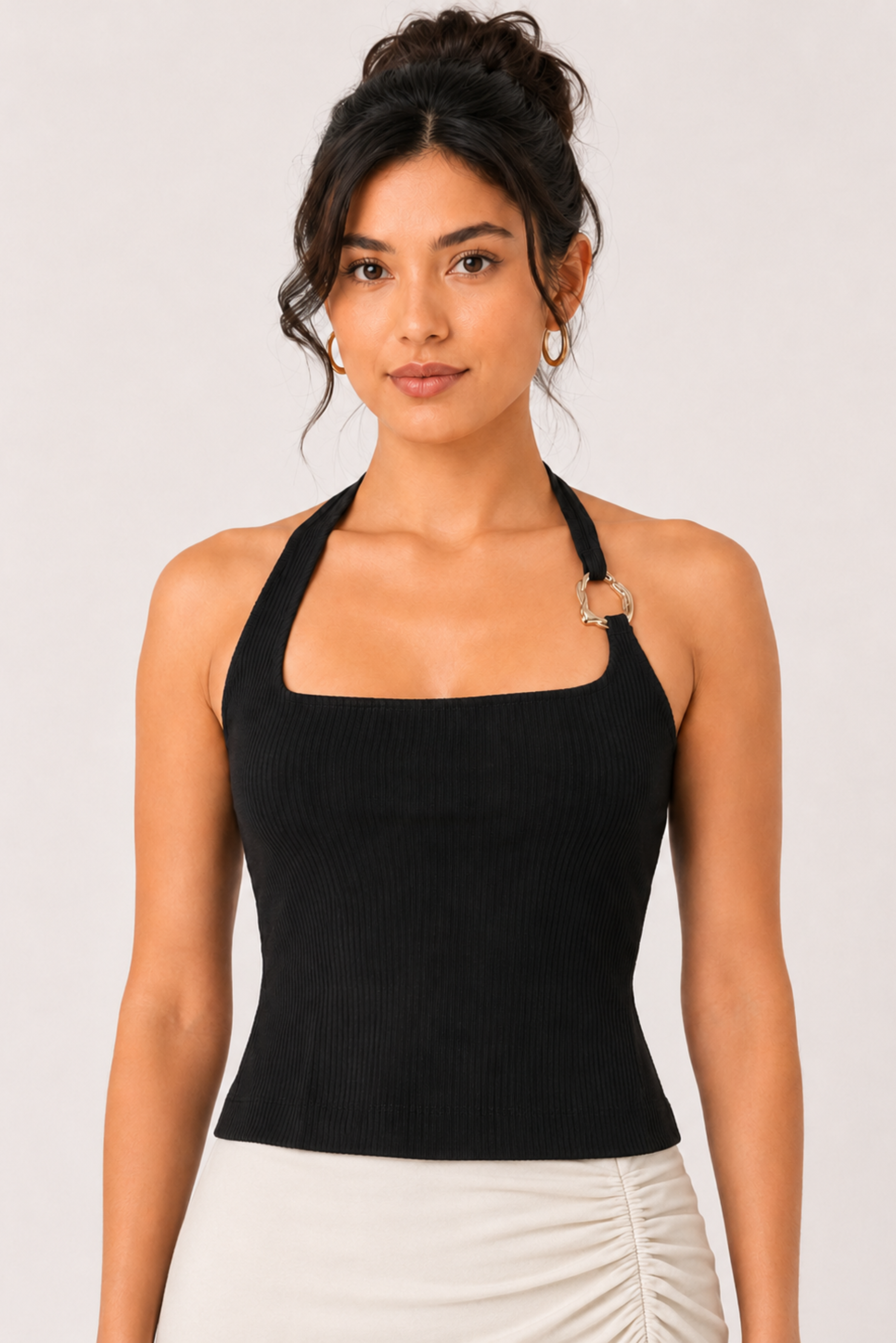 MODANO Casual Crop Top - Black