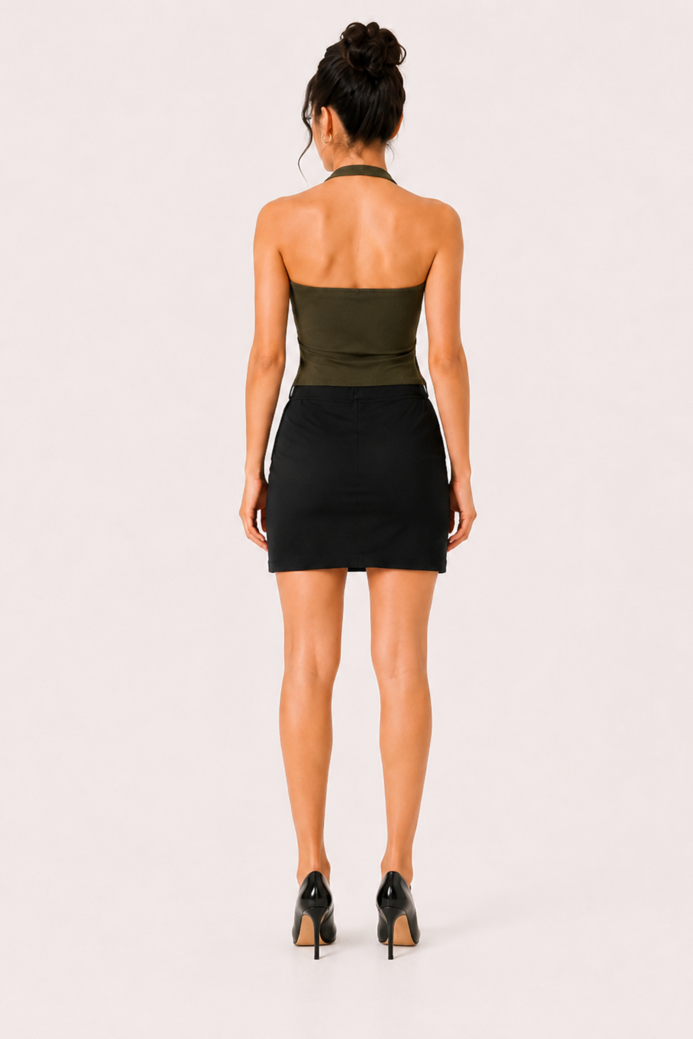 MODANO Casual Crop Top - Army Green