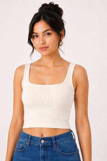 MODANO Casual Tank Top - White