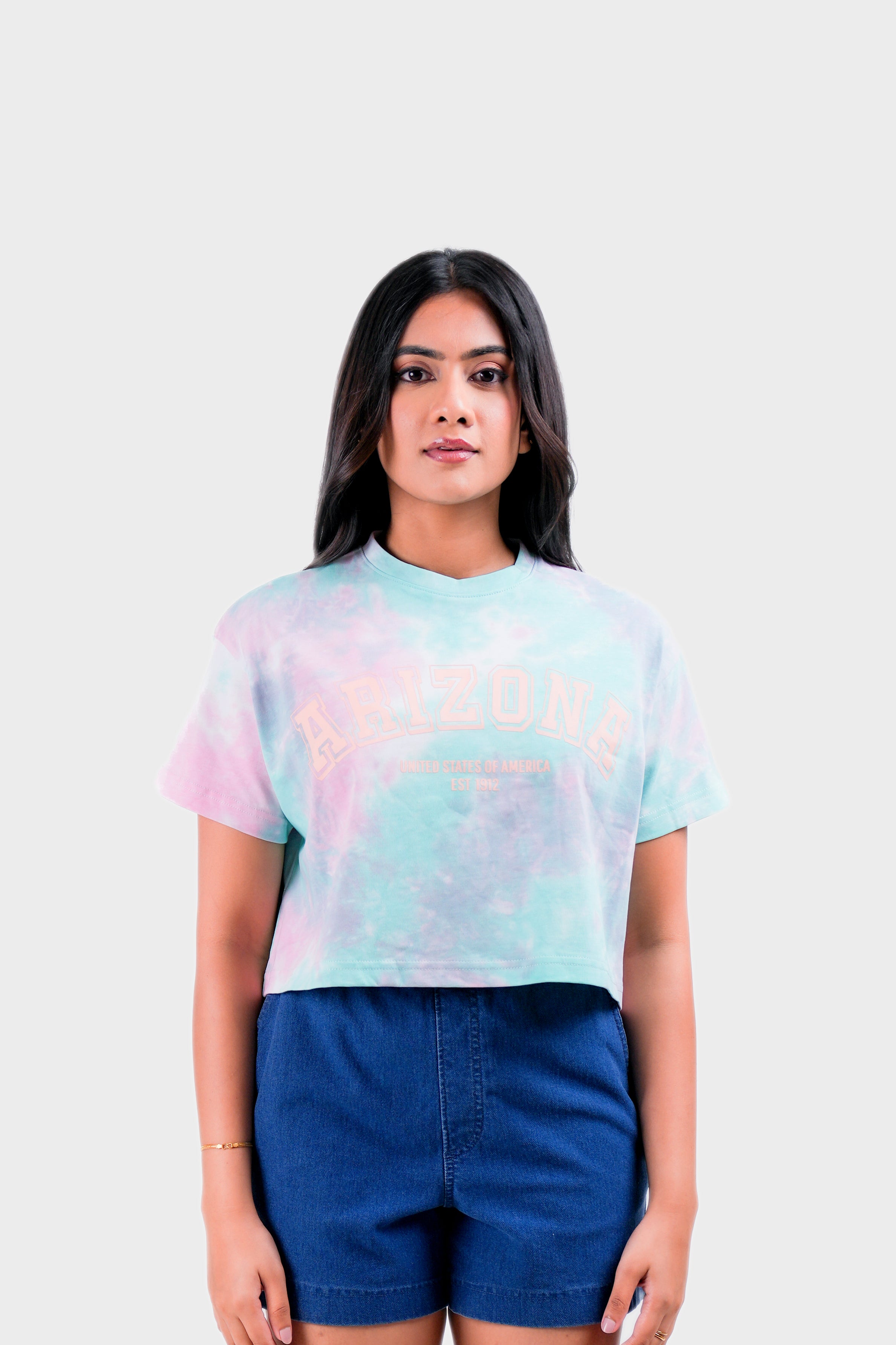 Modano Women's Tie Dye Crop Top - Casual Wear