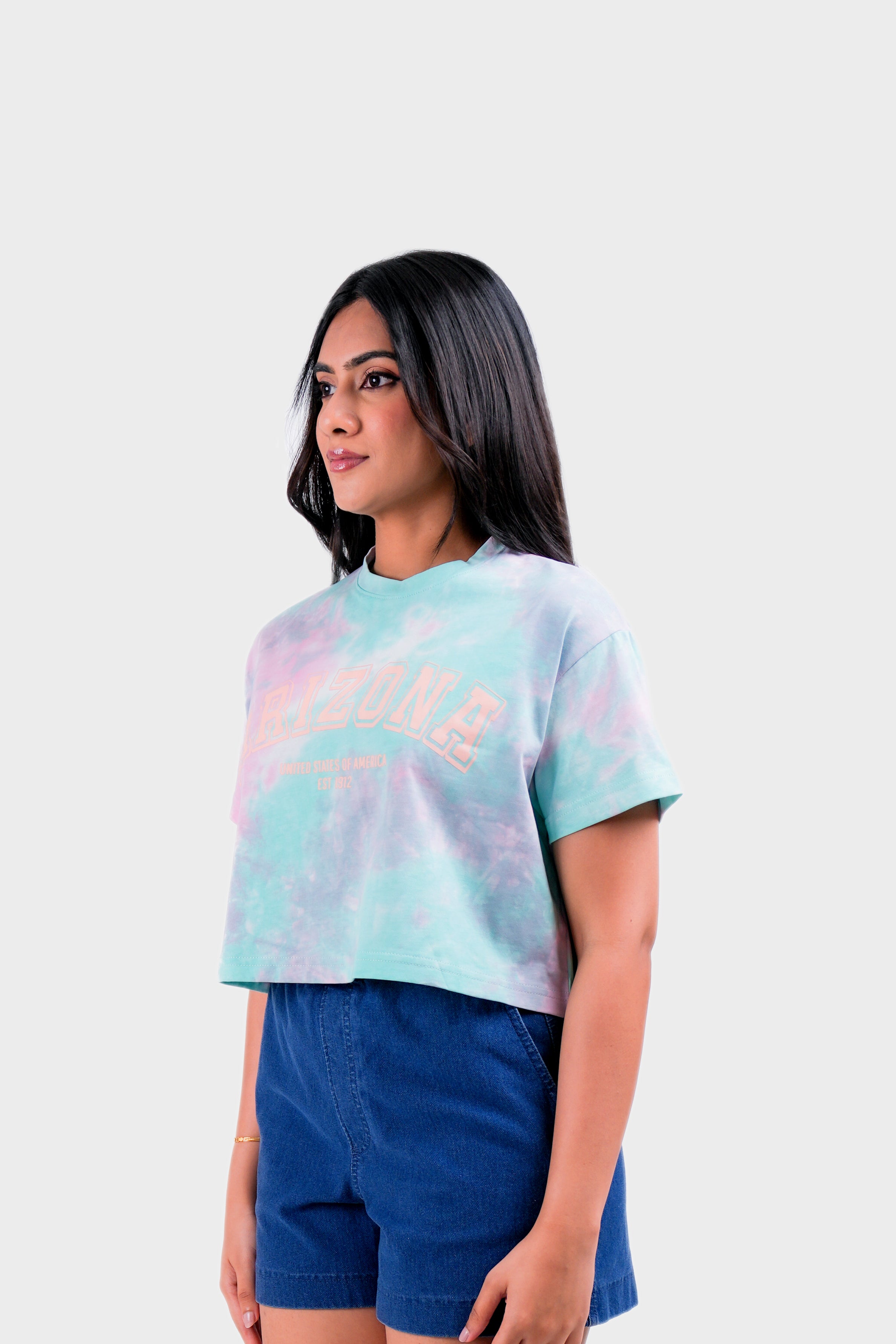 Modano Women's Tie Dye Crop Top - Casual Wear