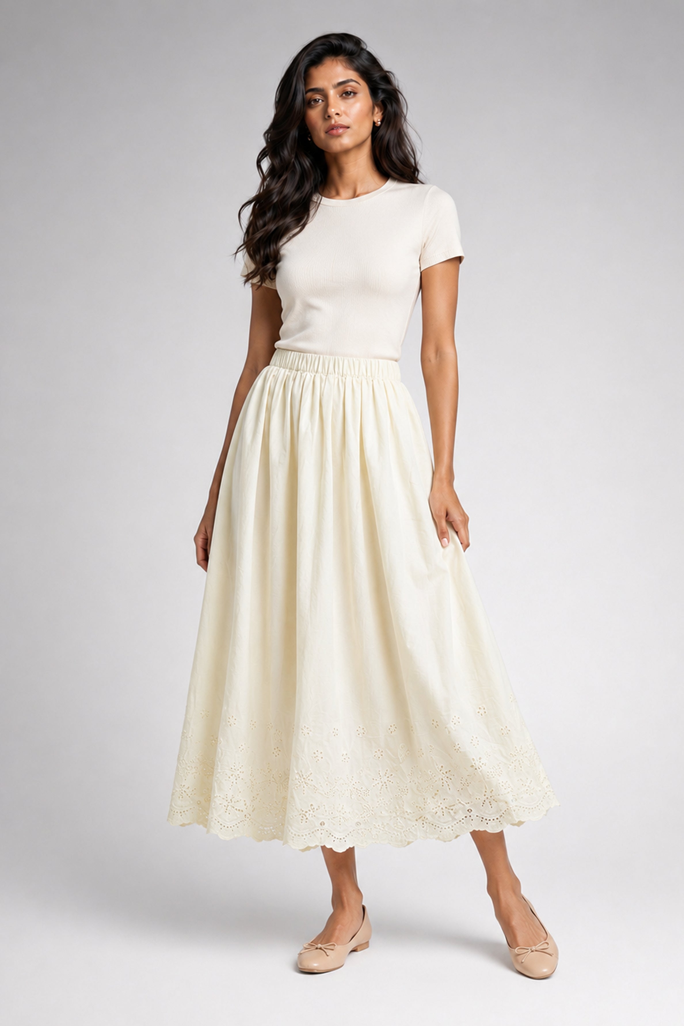 Lemon Capsule MODANO Casual Skirt - Beige