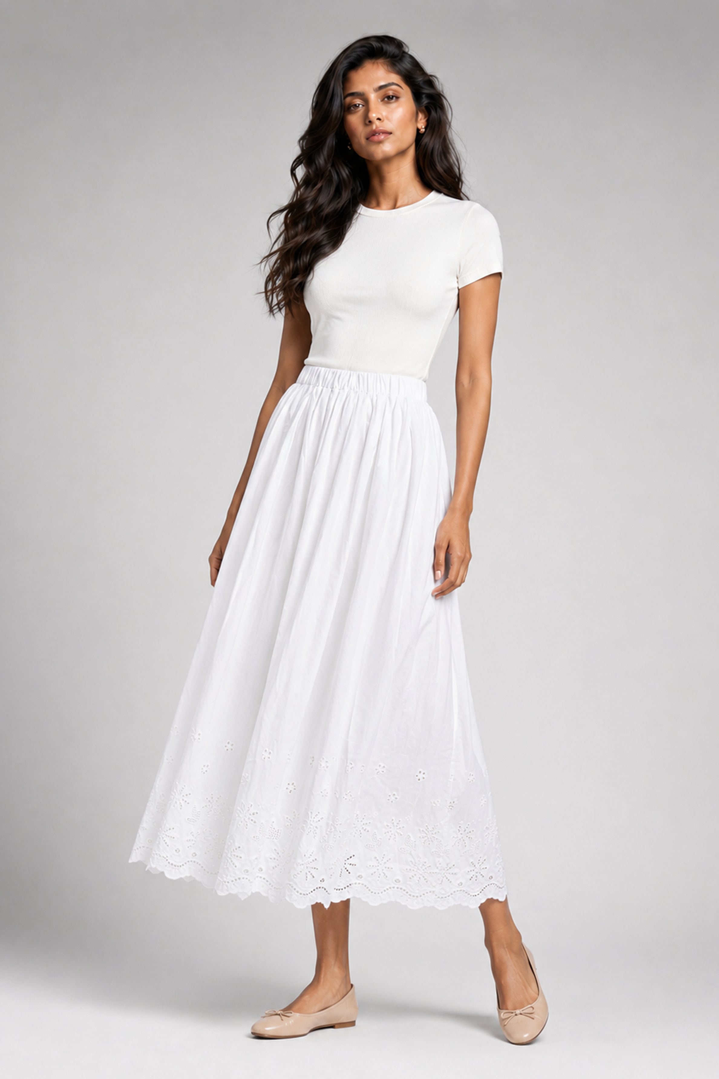 Lemon Capsule MODANO Casual Skirt - White
