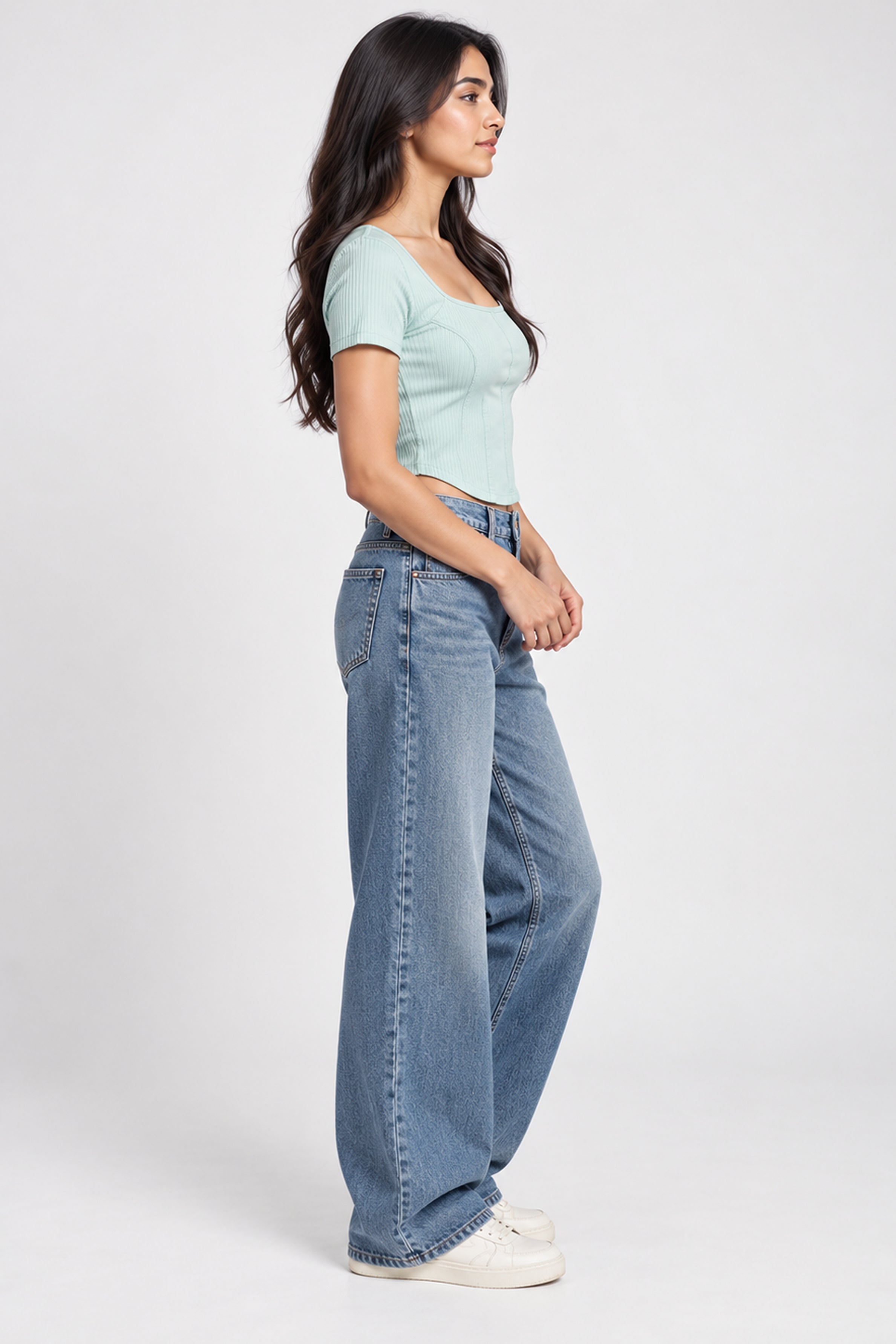 MODANO PETALS IN BLOOM Casual Top - Mint Green