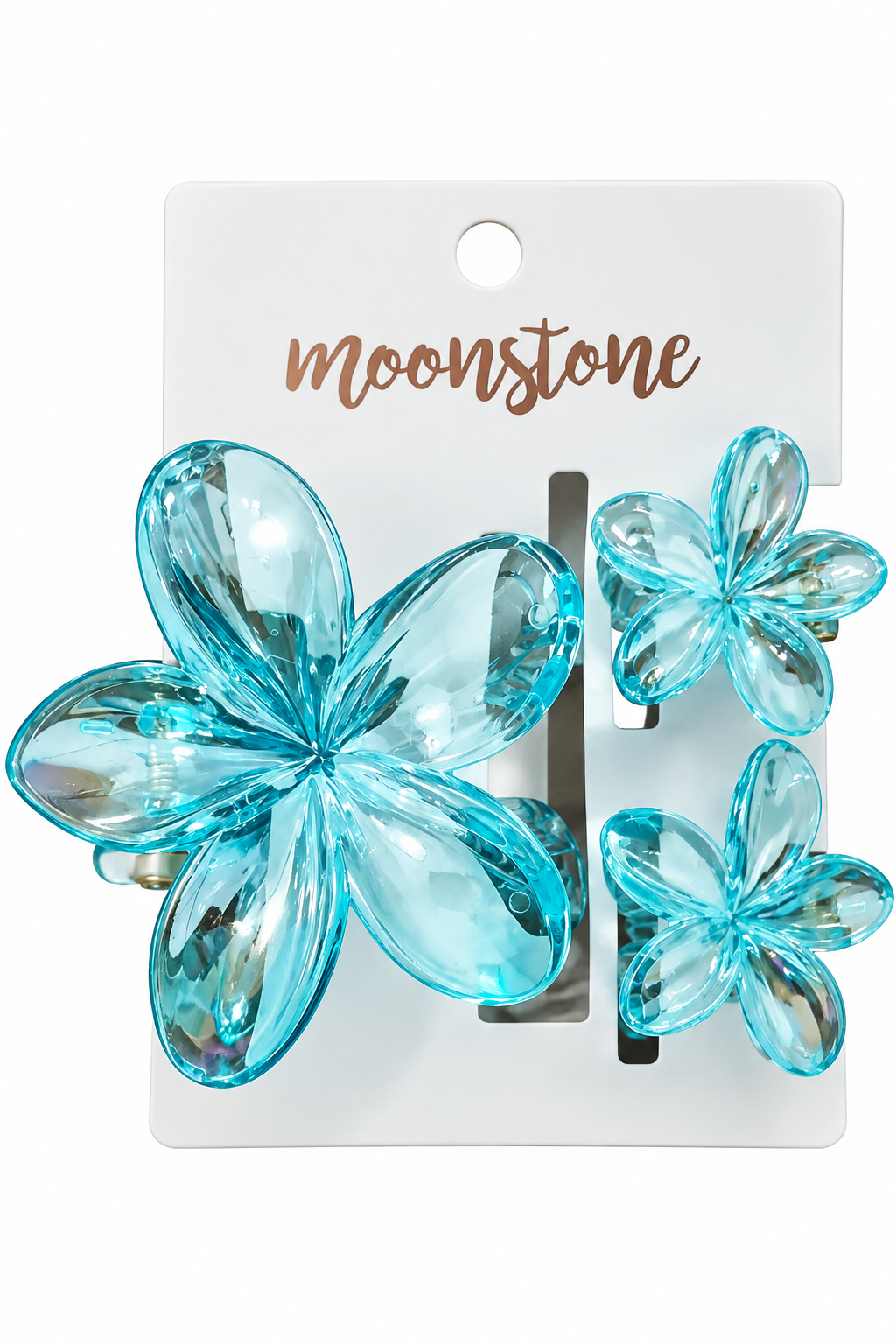 MOON Stone Women's Hair Slide - 3pcs