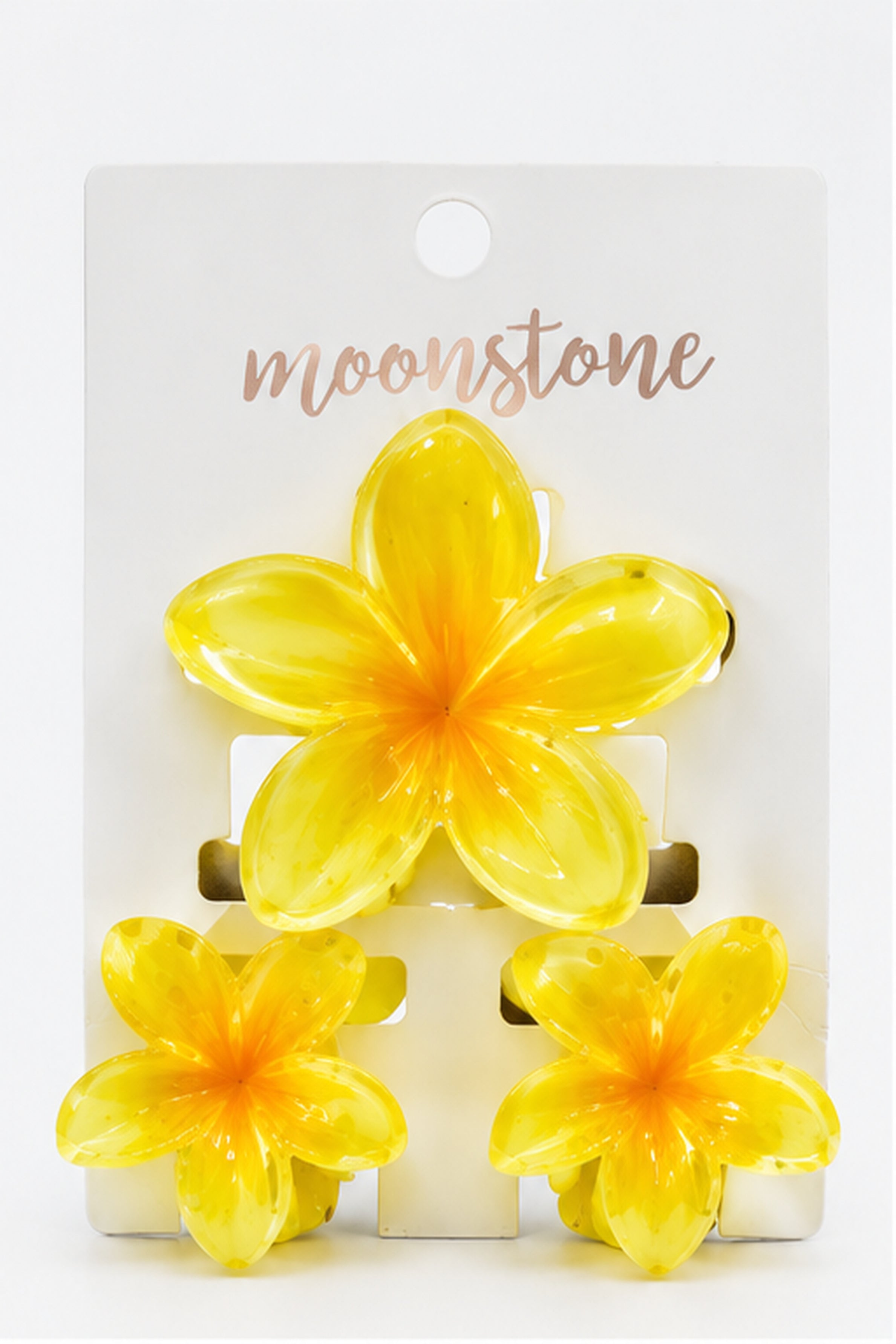 MOON Stone Women's Hair Slide - 3pcs