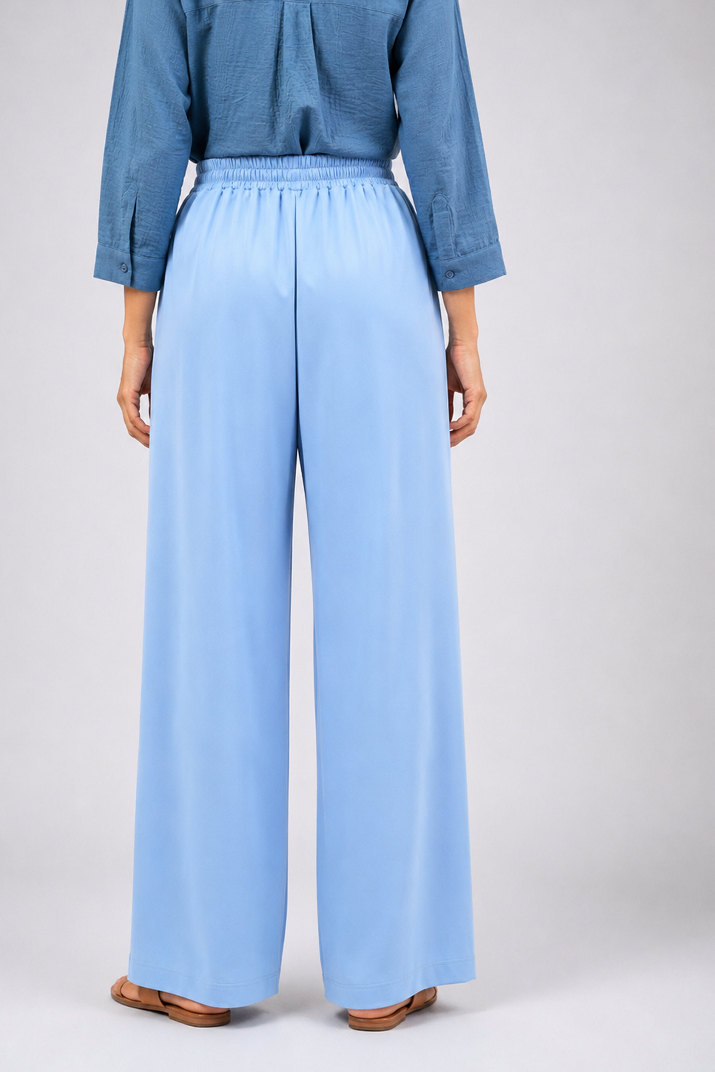 HADA Casual Relaxed Fit Pant - Blue