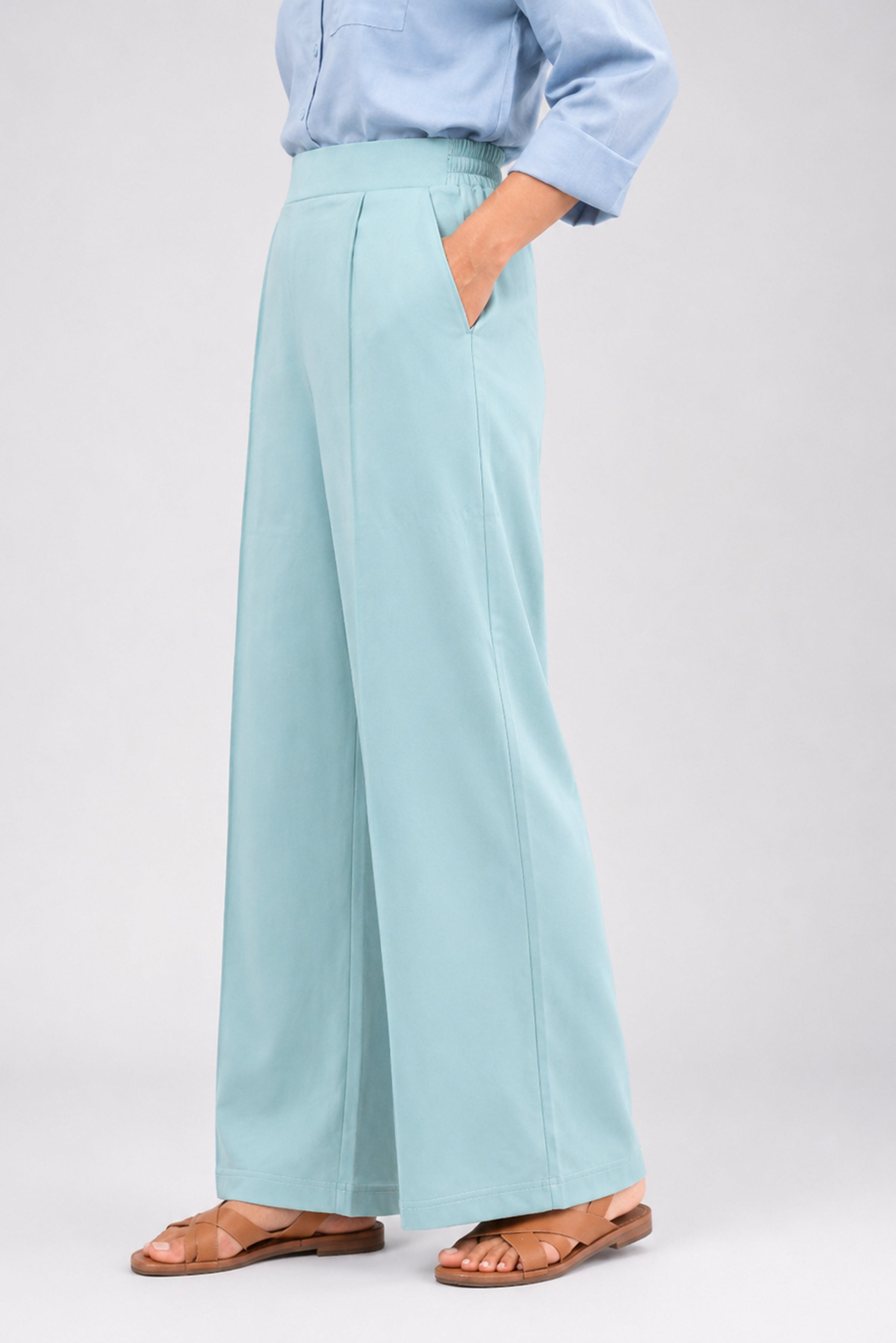 HADA Casual Relaxed Fit Pant - Green