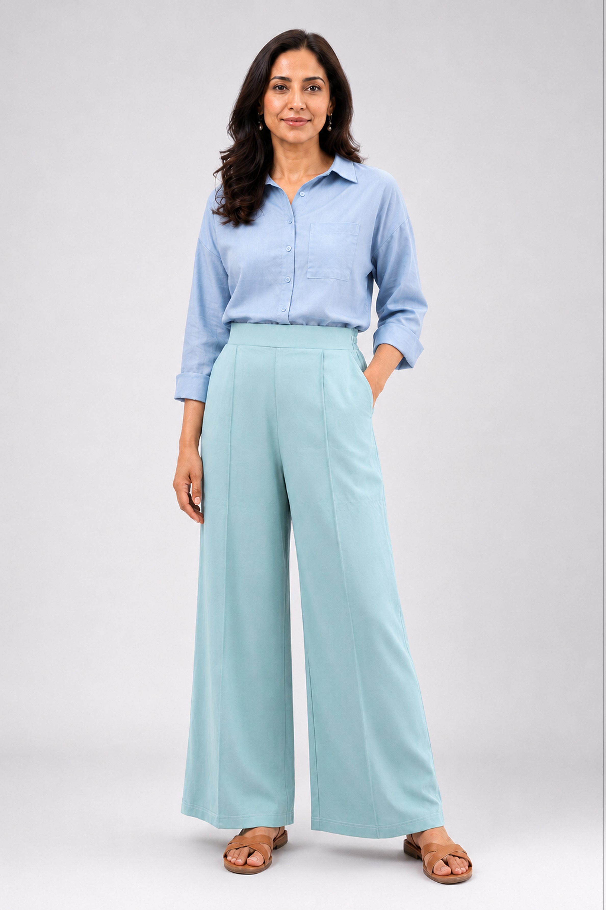 HADA Casual Relaxed Fit Pant - Green