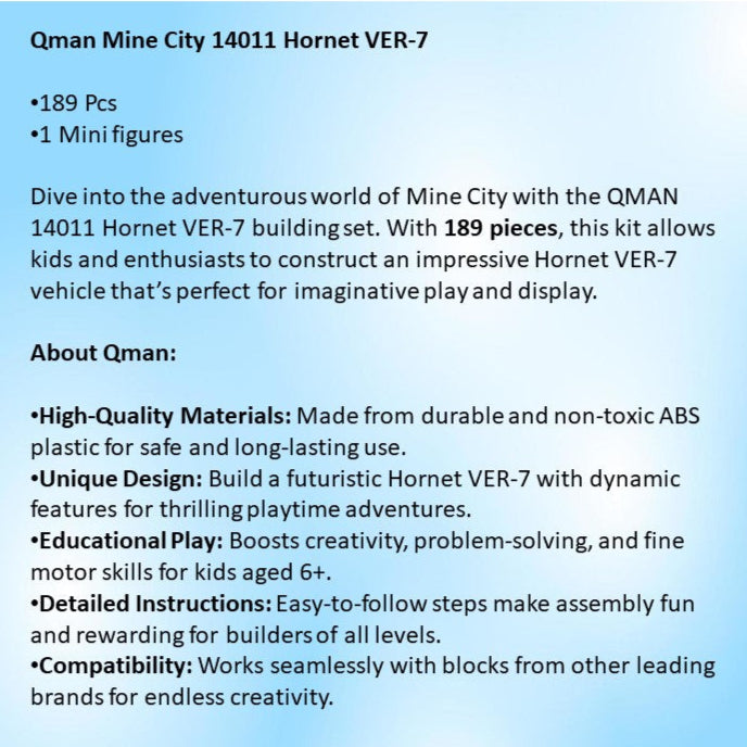 Qman 14011 - MineCity - 189 Pcs