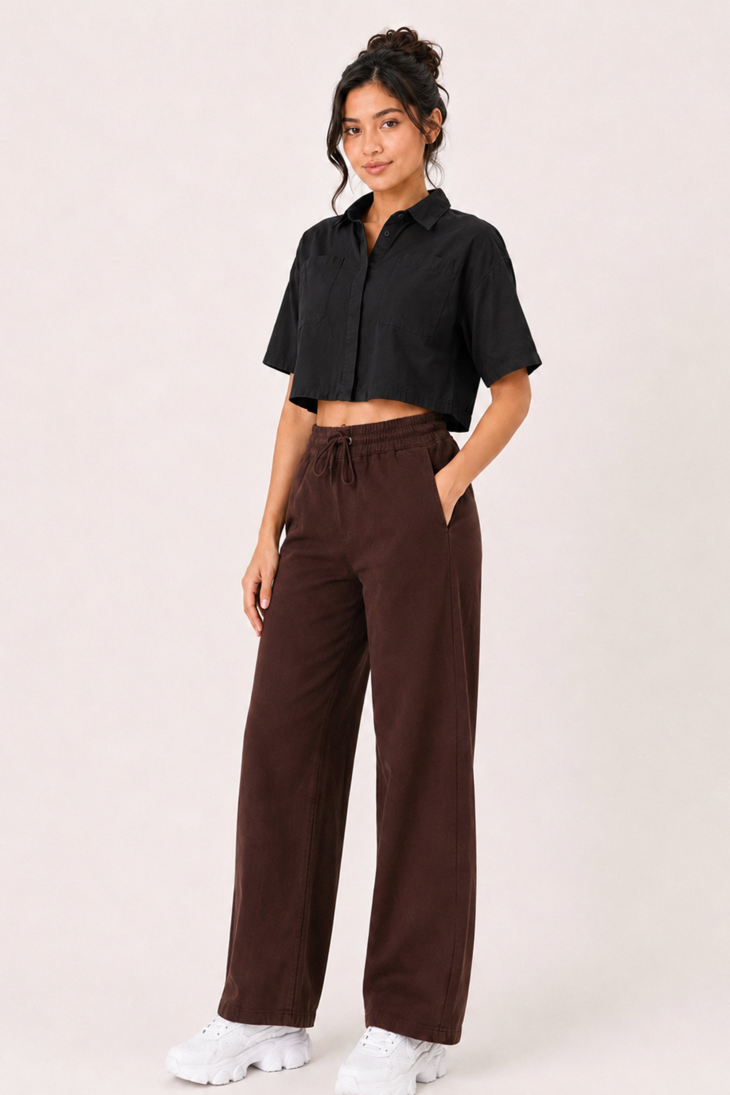 Modano Women's Linen Top - Black